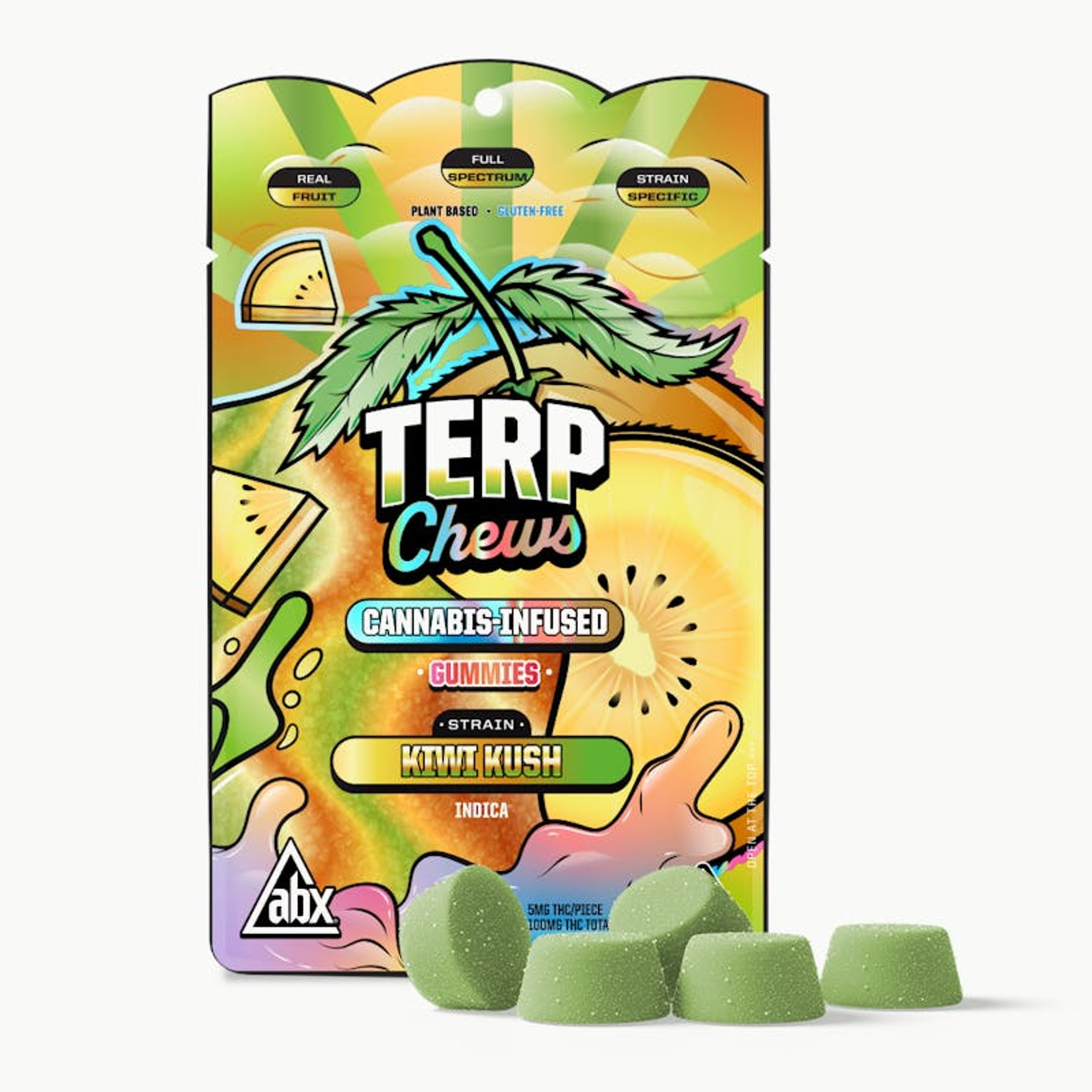 Kiwi Kush - 100mg Terp Chews - Absolute Extracts (ABX) - Gummy - Indica - $12 - Gummies