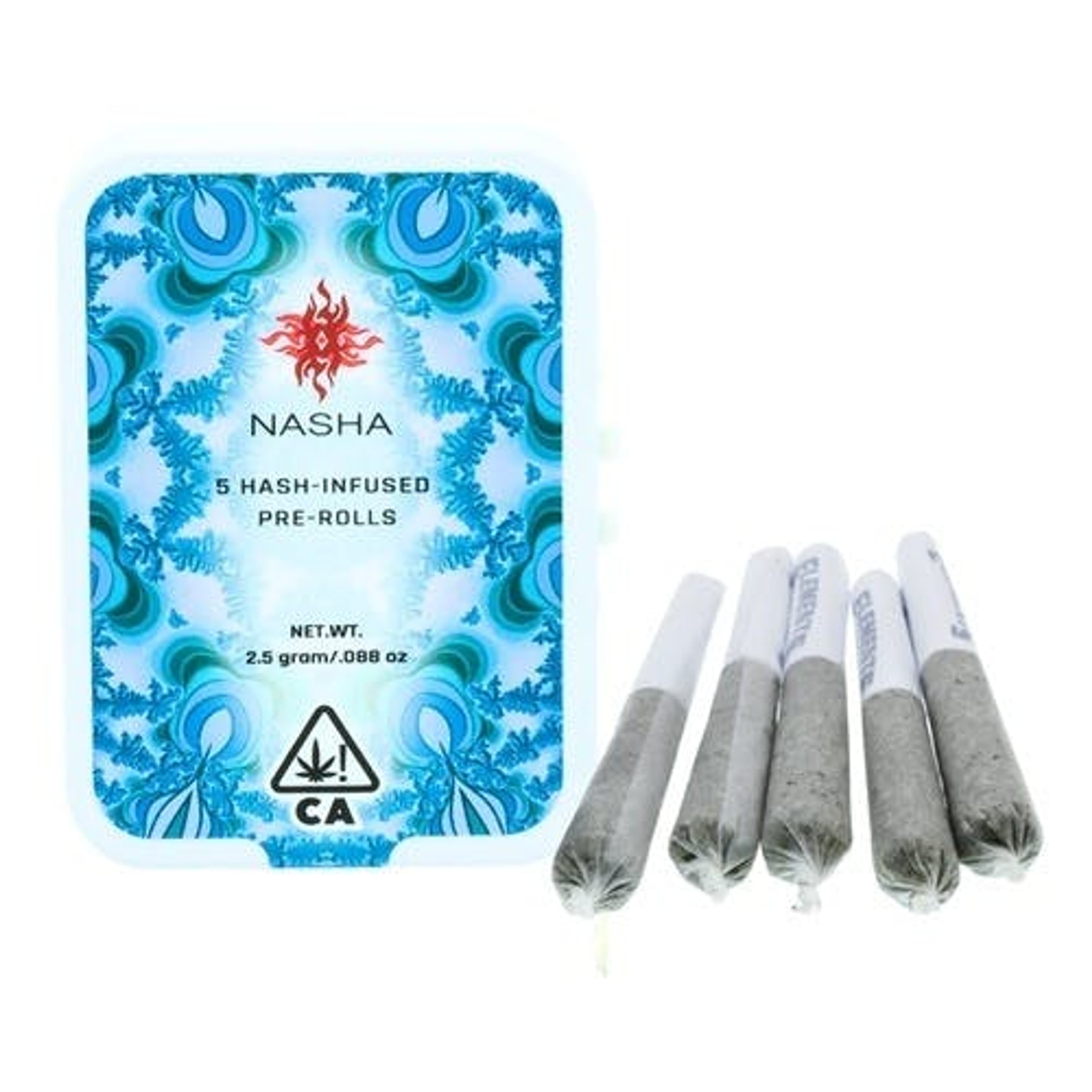 Papaya Punch x Honey Banana | Hash Infused Pre Rolls 5 Pack - 2.5g - Nasha - - $38 - Infused Pre-Rolls