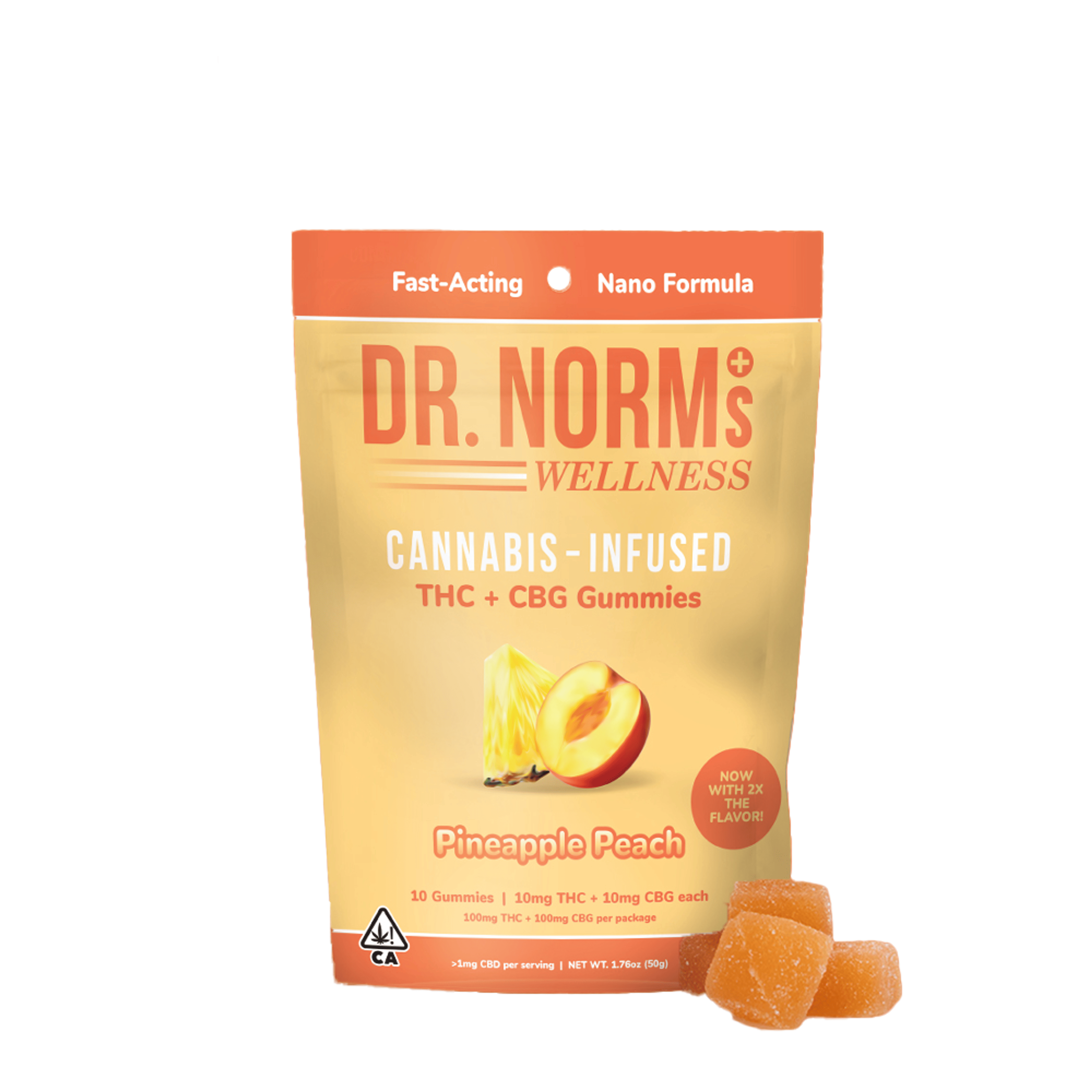 Pineapple Peach Cbg Livewell Gummies (1:1) (100Mg) - Dr. Norm's - null - $16 - Edible