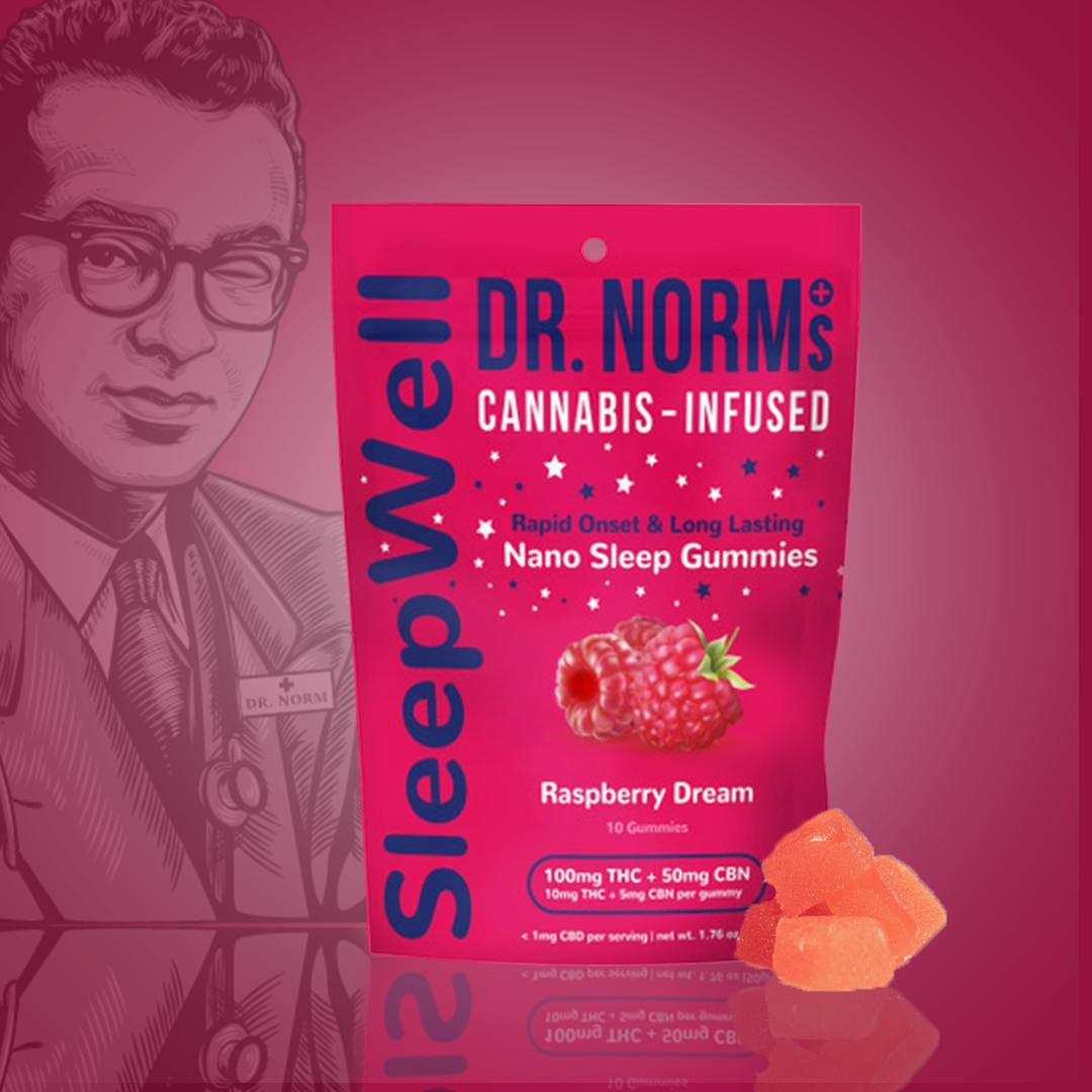 Sleepwell Raspberry Dream CBN Gummies 100mg - Dr. Norms -  - $15.50 - Edible