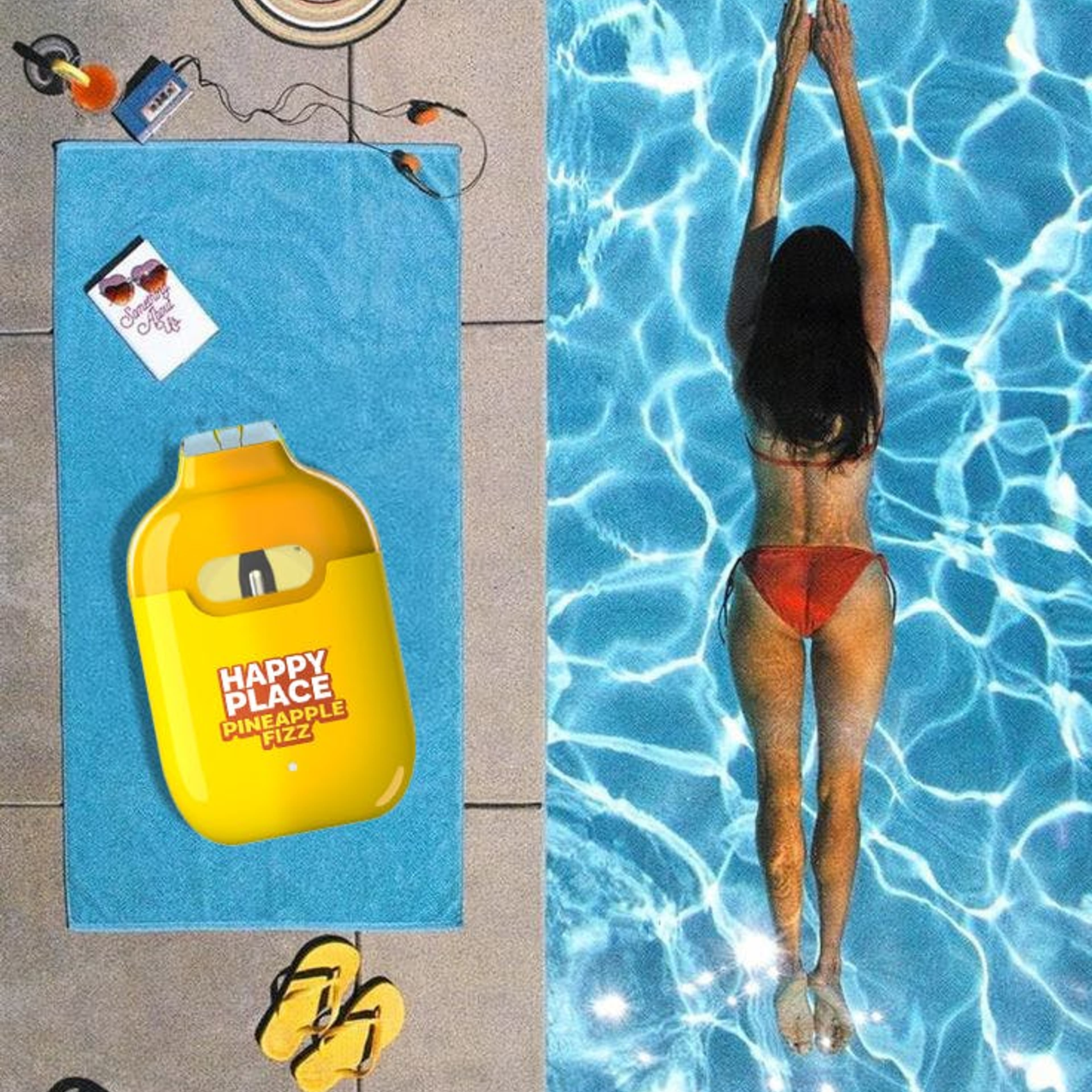 Pineapple Fizz - Disposable - Happy Place - 2 Gram - $19.99 - Disposable Vape (All-In-One, Battery Built-In)