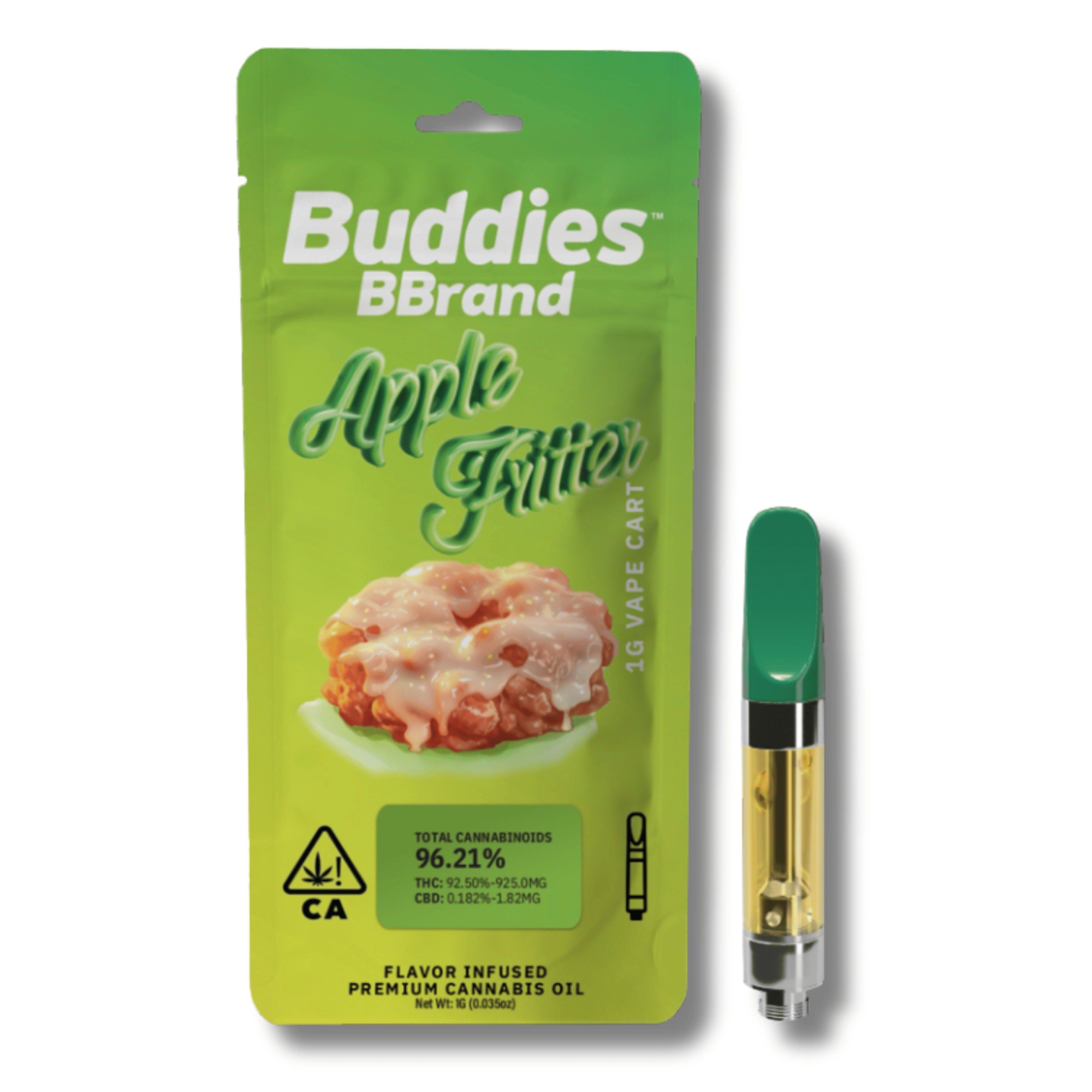 Apple Fritter 'BBrand' Cart 1g - Buddies - - $20 - Vapes