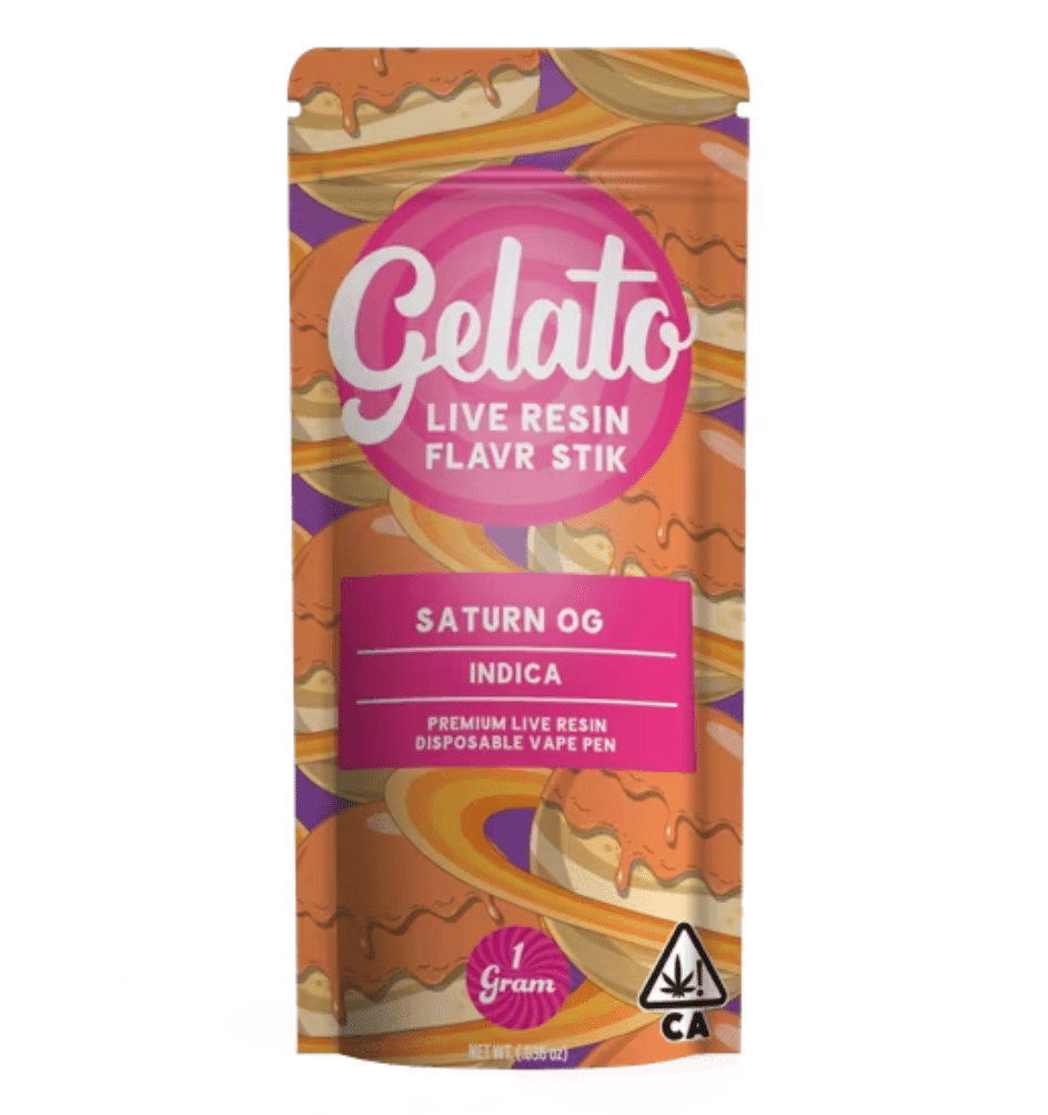 Gelato: Saturn OG - 1g AIO Live Resin Vape Pen - Gelato -  - $40 - All-In-One Pens