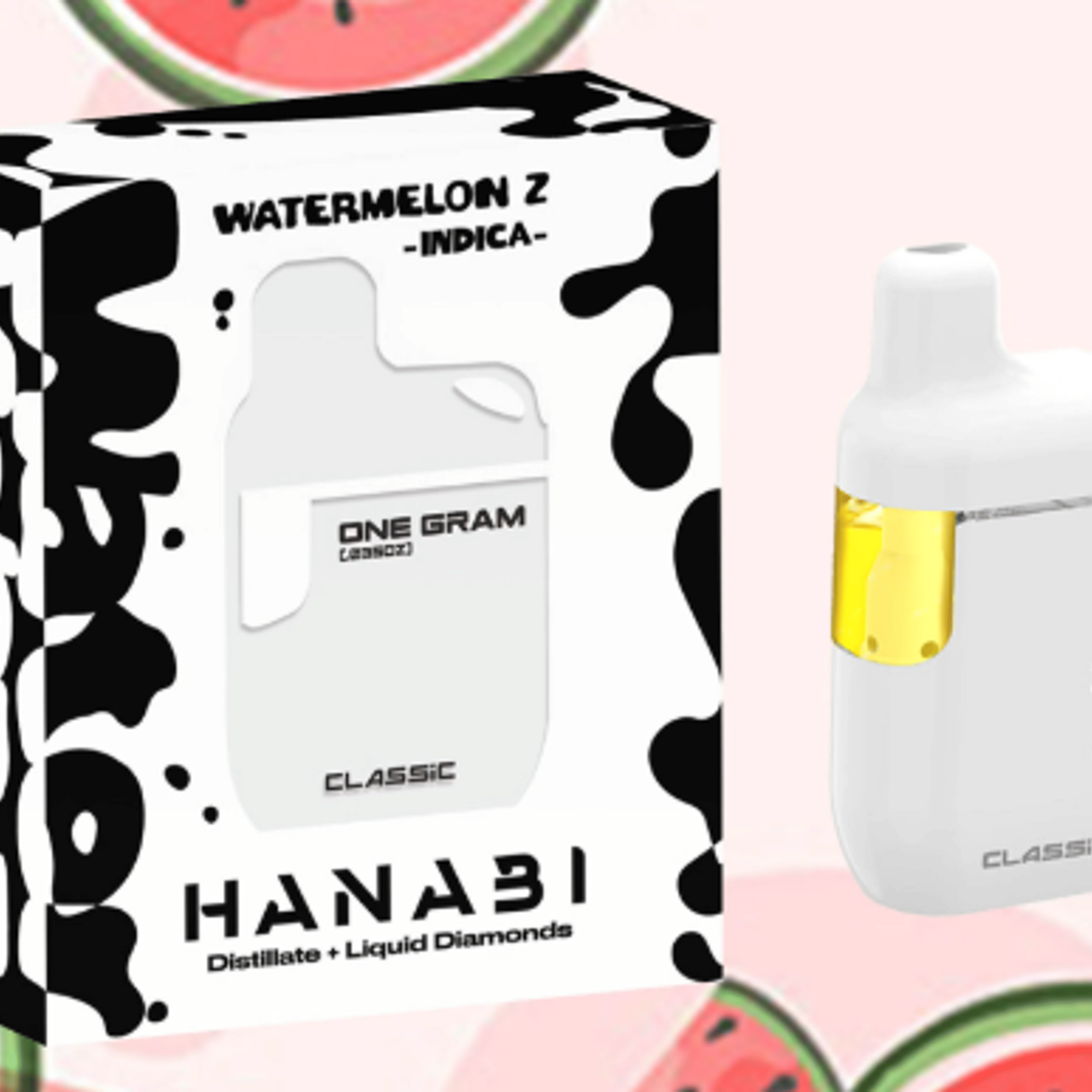 Watermelon Z Disposable 1g - Hanabi - White Disposable - $28 - Vapes