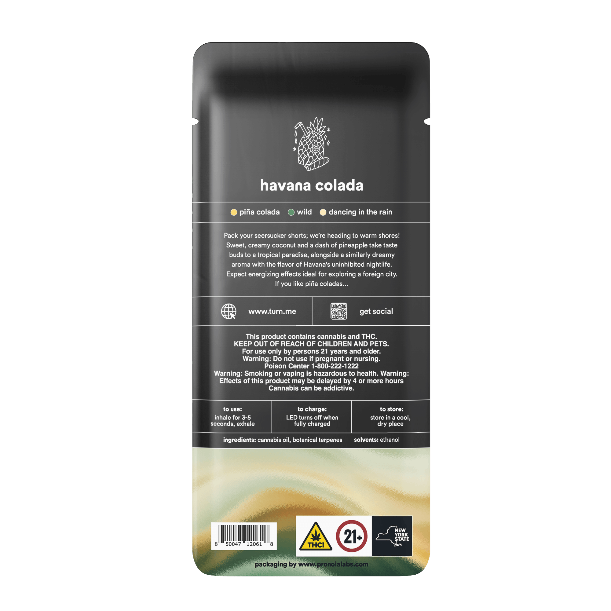 1.0g AIO | pina colada | botanica blends | down | - Turn -  - $35 - Vape Pens