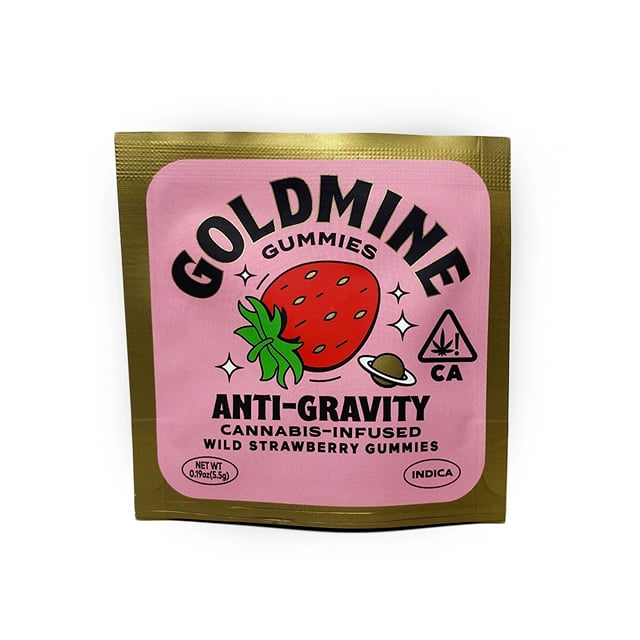 Goldmine Gummies - Mastermind Cannabis Infused Gummies - Single -Anti-Gravity Wild Strawberry 10mg