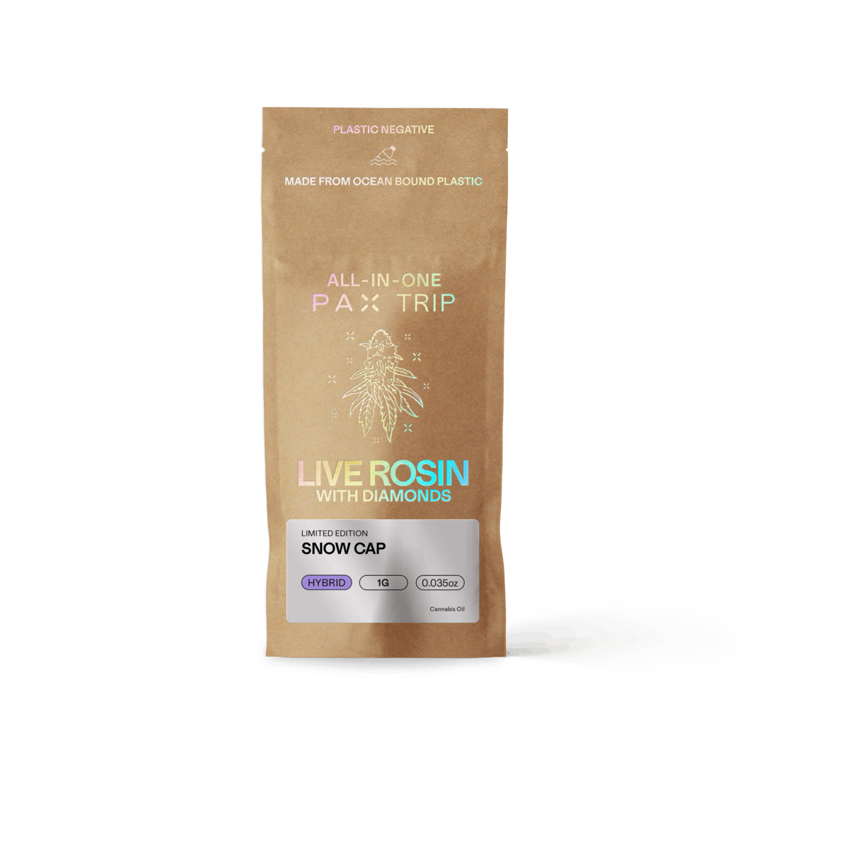 Live Rosin with Diamonds | Snow Cap 1g LTO - PAX -  - $50 - Concentrates