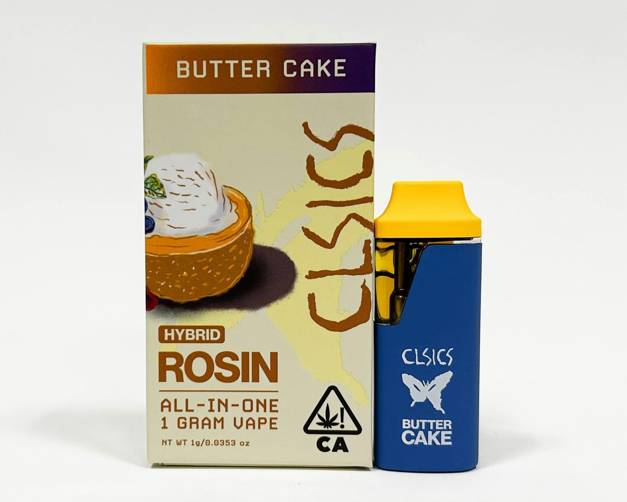Butter Cake - LIVE ROSIN ALL IN ONE VAPE 1g - CLSICS Rosin & Rosin Infused Pre Rolls -  - $39.61 - Vapes