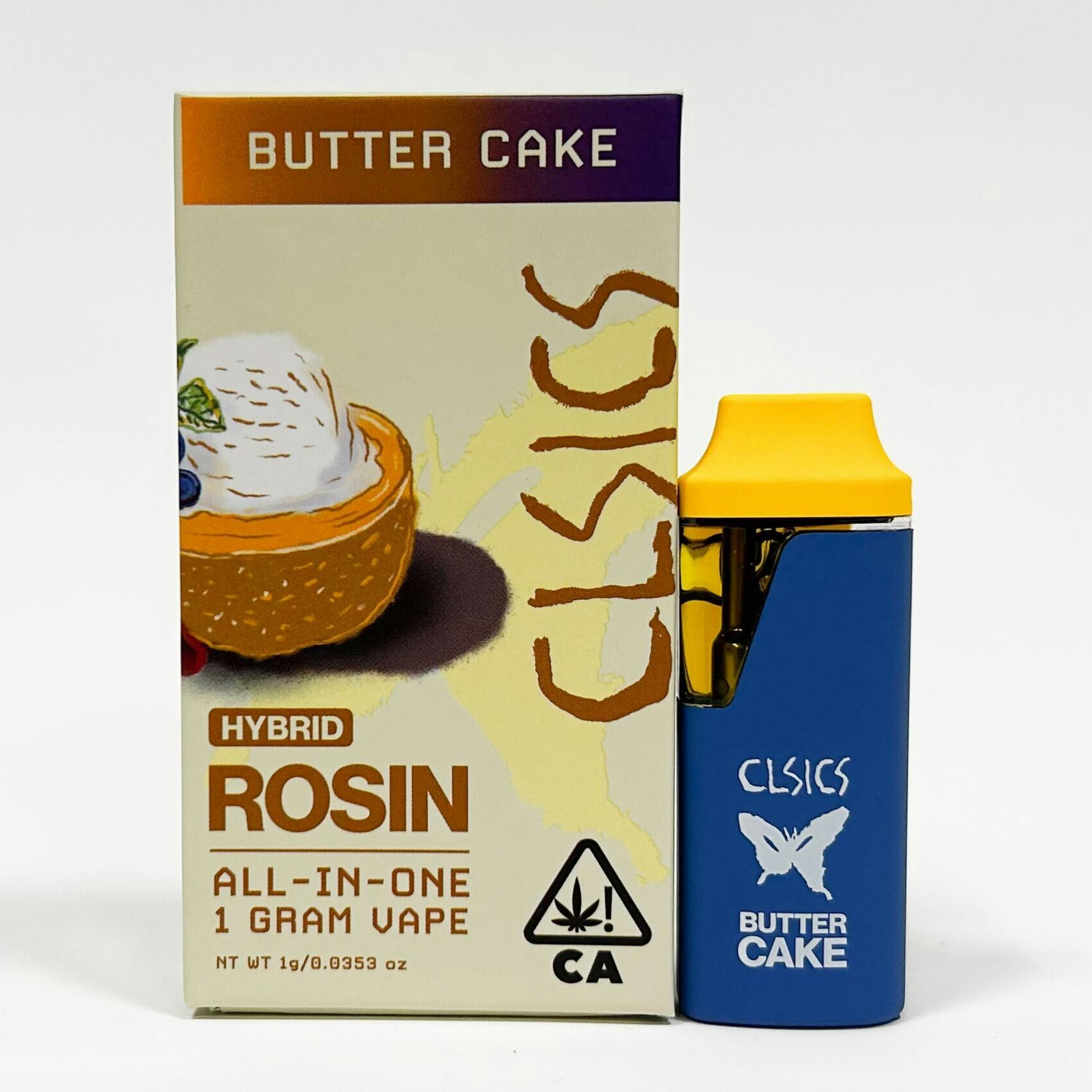 Butter Cake - LIVE ROSIN ALL IN ONE VAPE 1g - CLSICS Rosin & Rosin Infused Pre Rolls - - $39.61 - Vapes