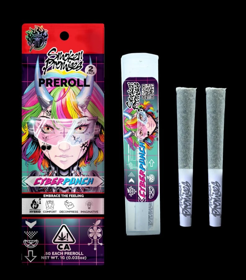 CyberPunch  2PK 0.5g - Smoken Promises -  - $10 - Pre-Rolls