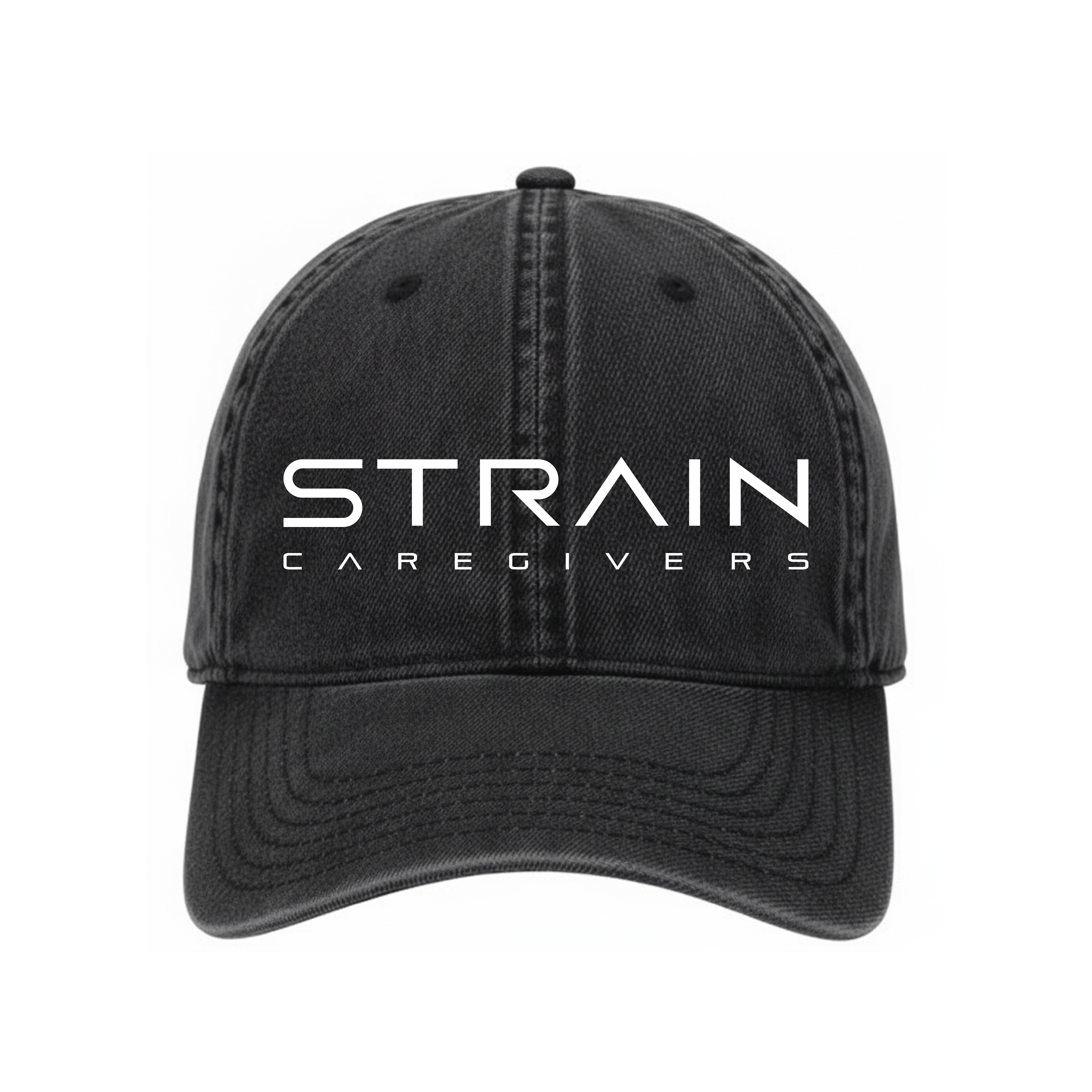 Strain Dad Hat - Washed Denim Black - Strain Caregivers -  - $19.99 - Merch