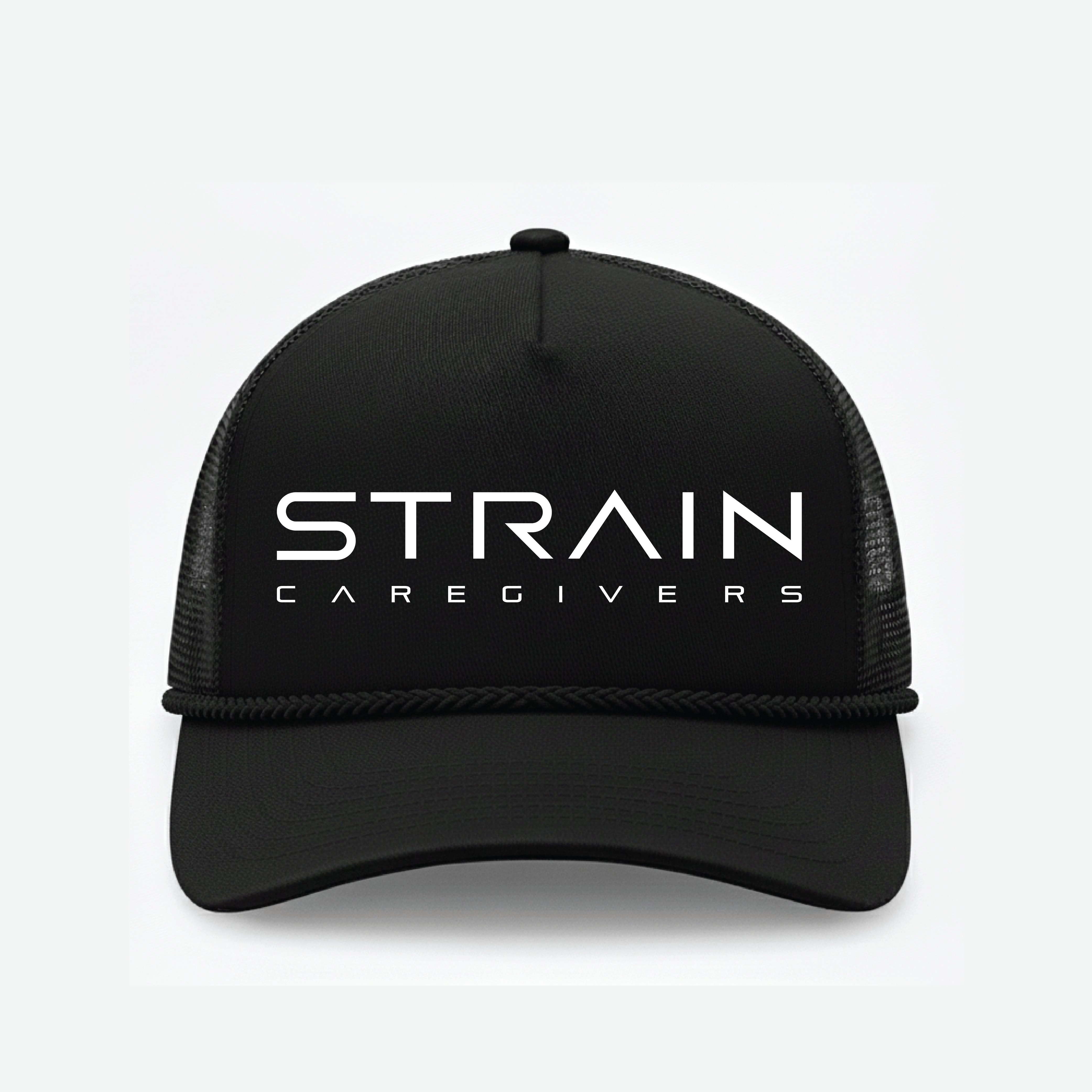 Strain Snapback Mesh Trucker Hat - Black - Strain Caregivers -  - $17.99 - Merch