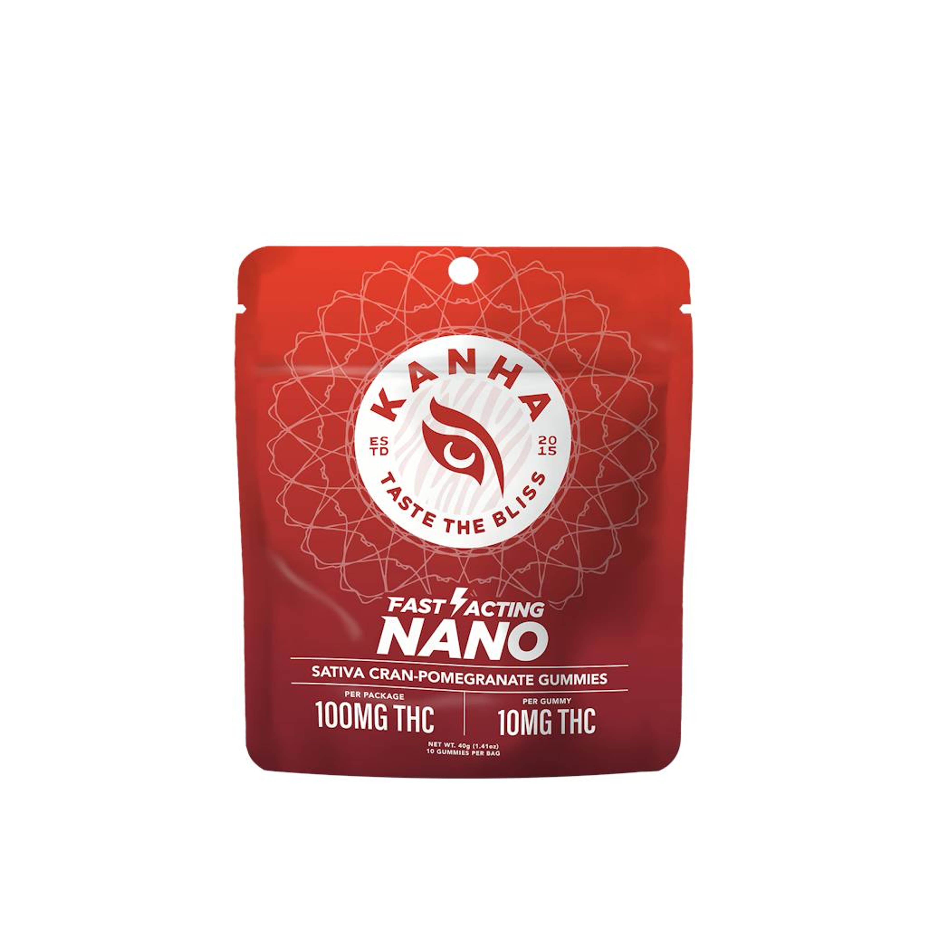 ***Cran Pomegranate - 100mg Fast Acting - Kanha NANO - 10 Pack - Sativa - $21 - Gummies