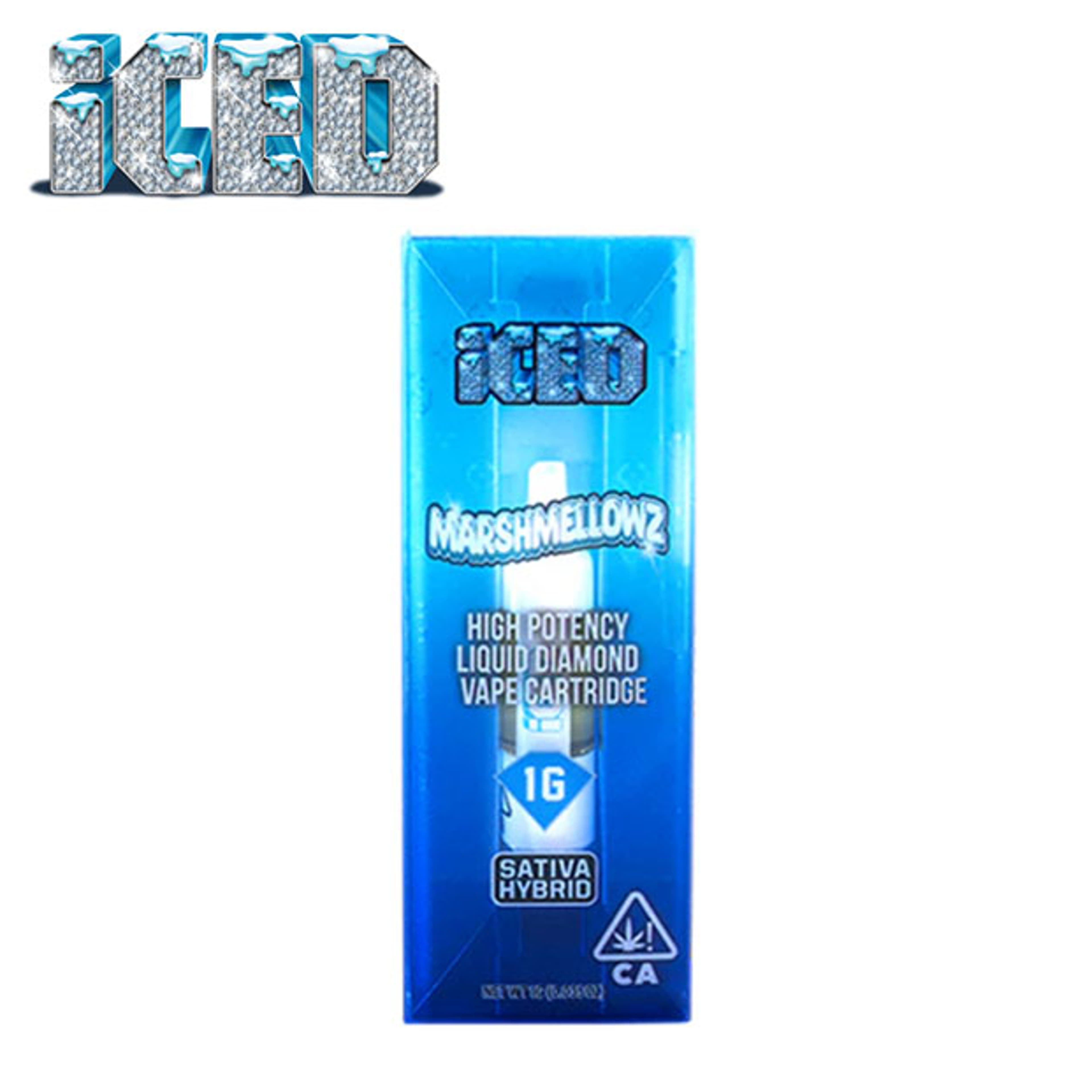 Iced - Marshmellowz - Liquid Diamond Vape Cartridge - 1g *B2G1 EVERYDAY* - Iced - 1g Cart - $17.99 - 510 Cartridges