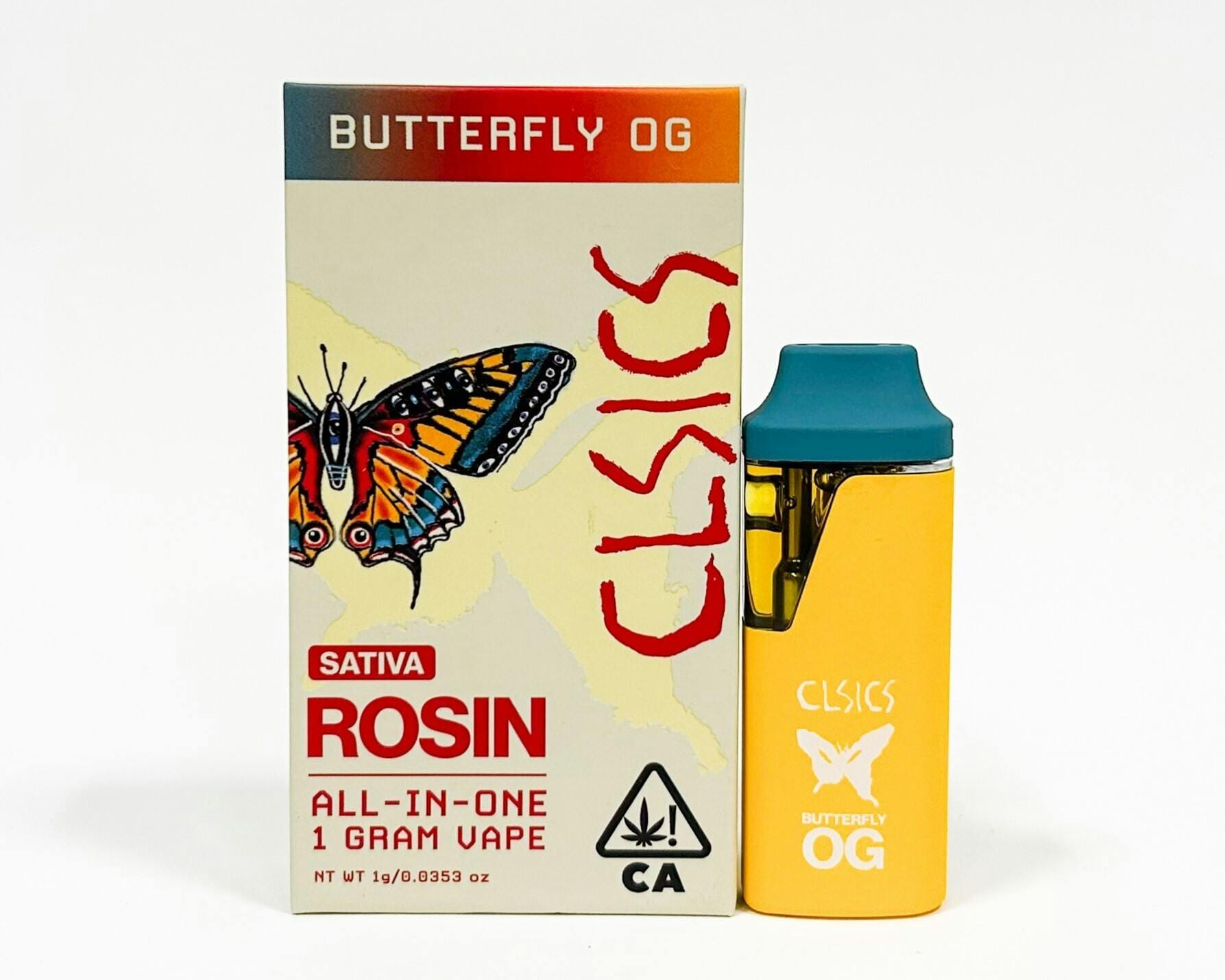 CLSICS: Butterfly OG - Live Rosin ALL IN ONE VAPE 1g - CLSICS -  - $60 - All-In-One Pens
