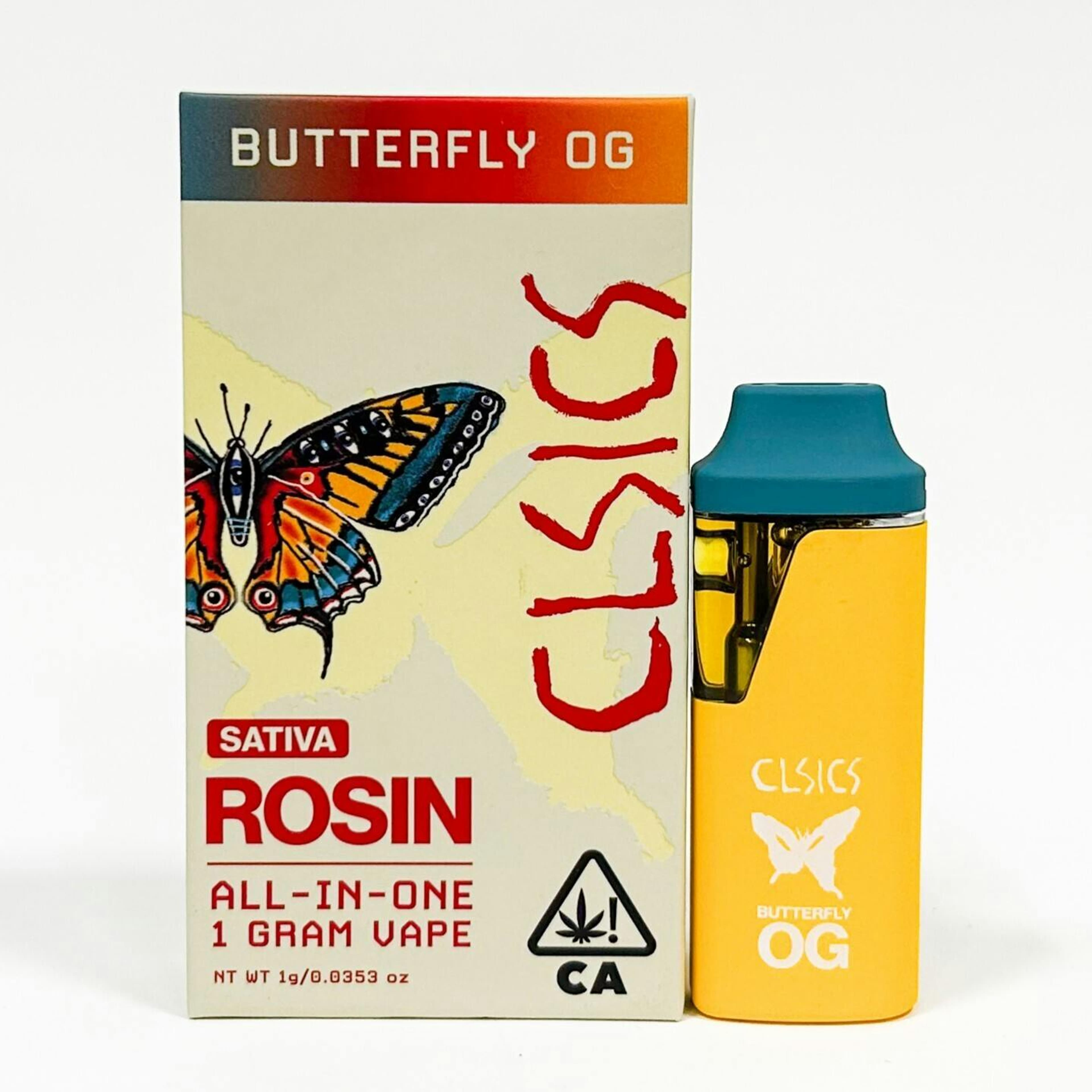 CLSICS: Butterfly OG - Live Rosin ALL IN ONE VAPE 1g - CLSICS - - $60 - All-In-One Pens