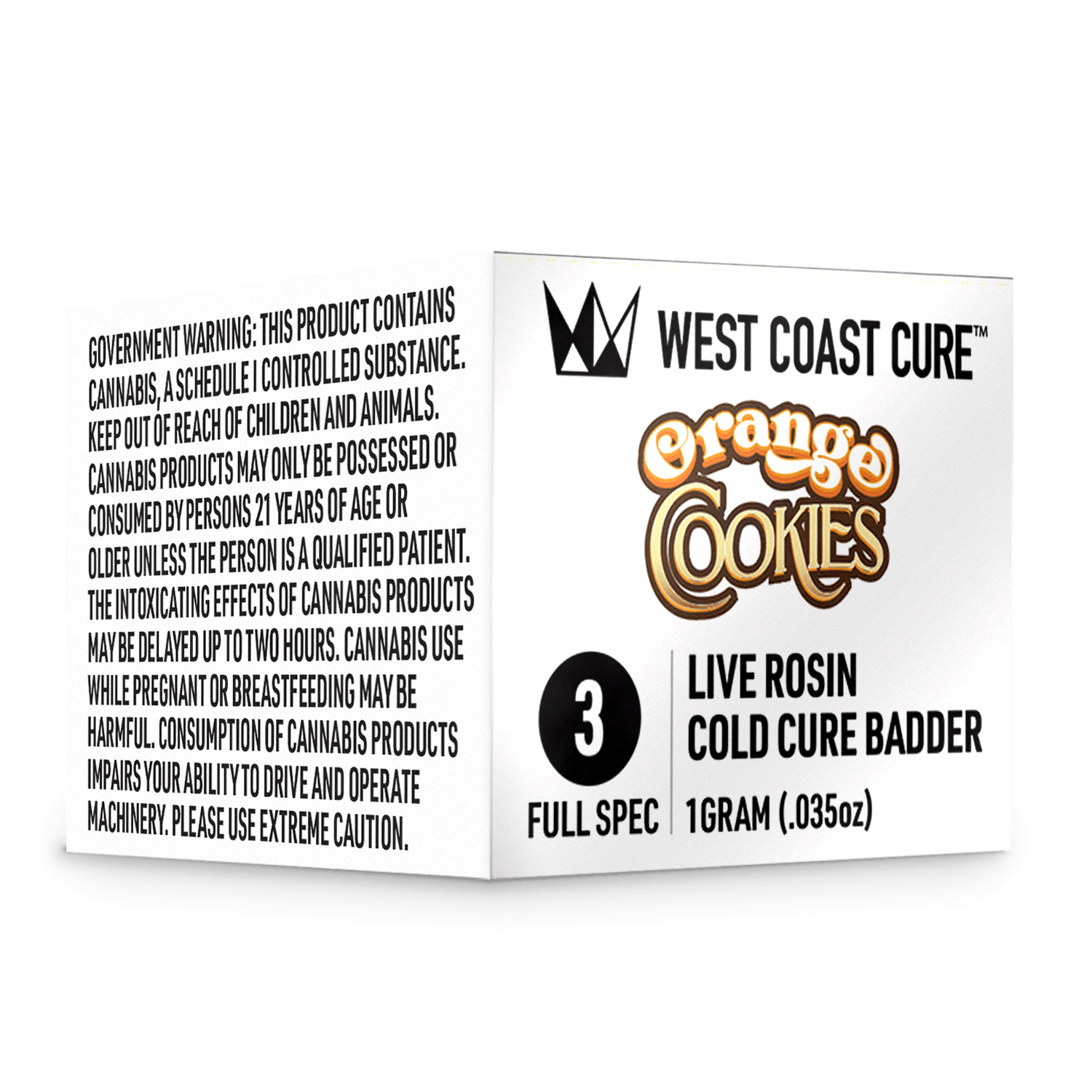 WCC - Orange Cookies (S/H) - 1g Tier 3 Cold Cure Rosin - West Coast Cure - Gram - $36 - Concentrates