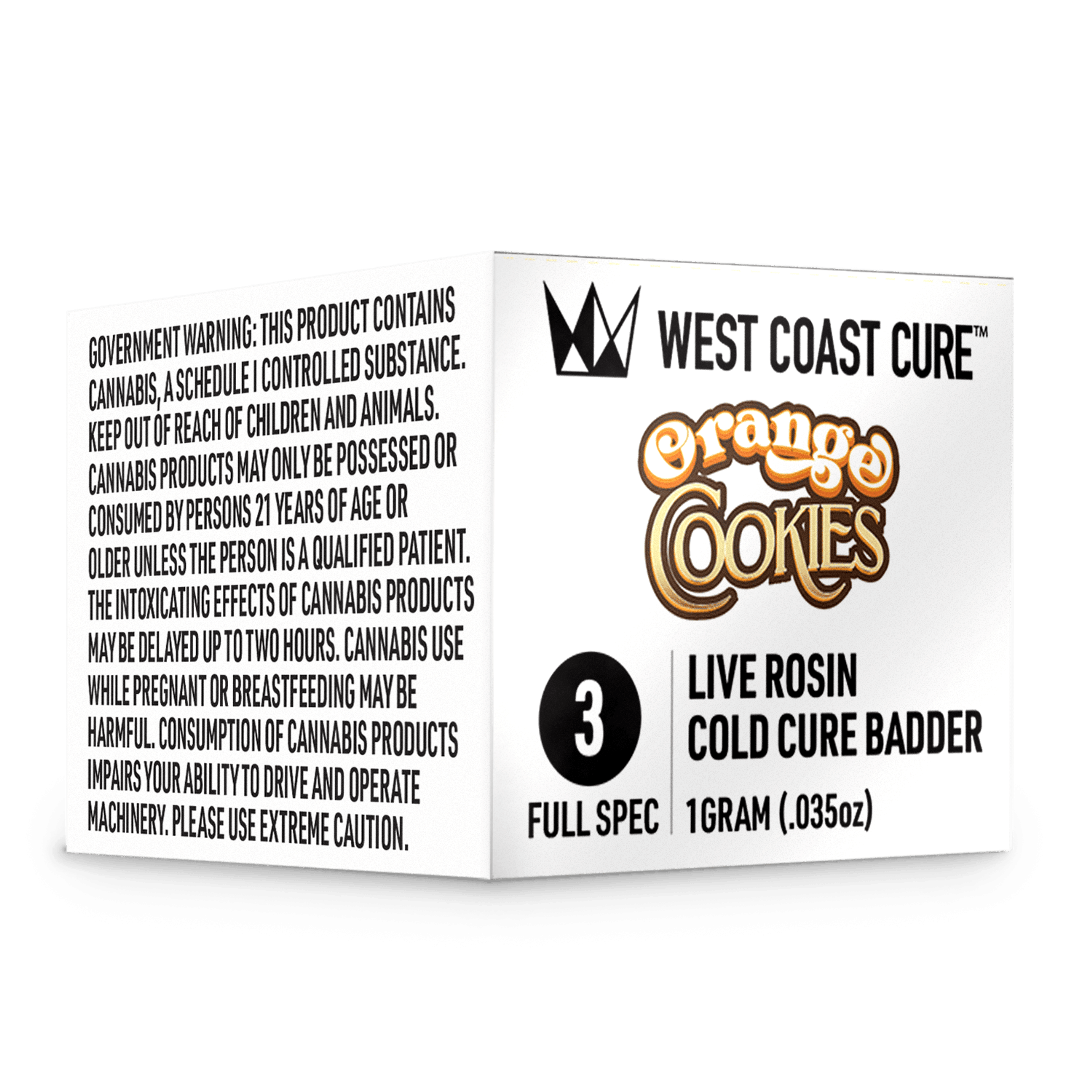 WCC - Orange Cookies (S/H) - 1g Tier 3 Cold Cure Rosin - West Coast Cure - Gram - $36 - Concentrates