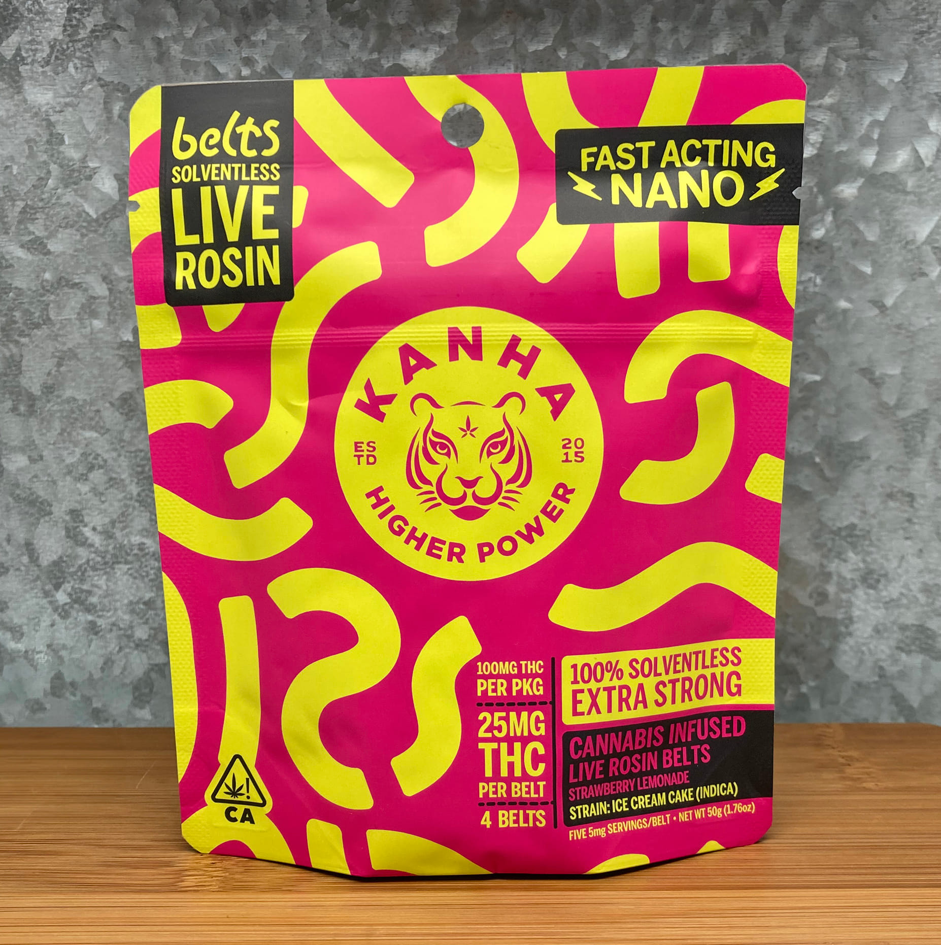 Strawberry Lemonade Rosin Belts 100mg - Kanha -  - $28 - Edible