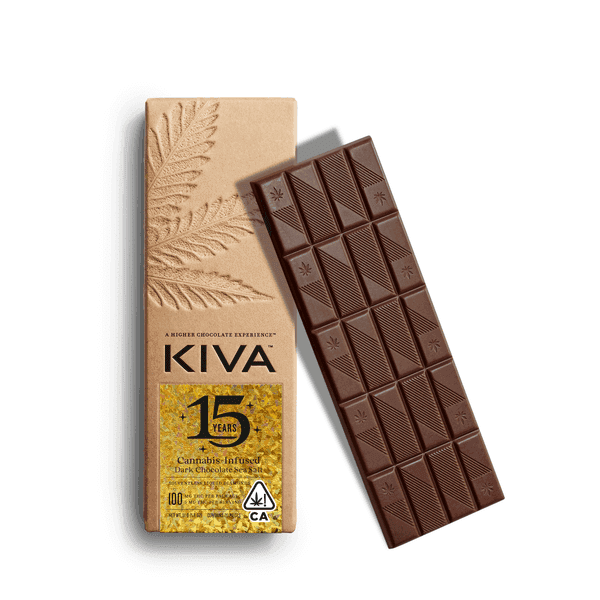 Dark Chocolate Sea Chocolate Bar - Kiva - Dark Chocolate Sea Salt - $20 - Edibles
