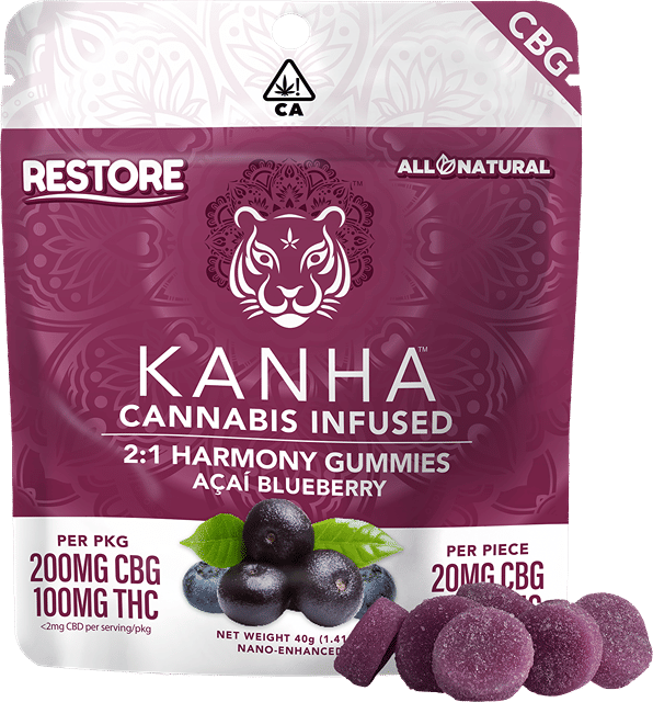 Kanha - CBG:THC 2:1 NANO Harmony Restore - Acai Blueberry