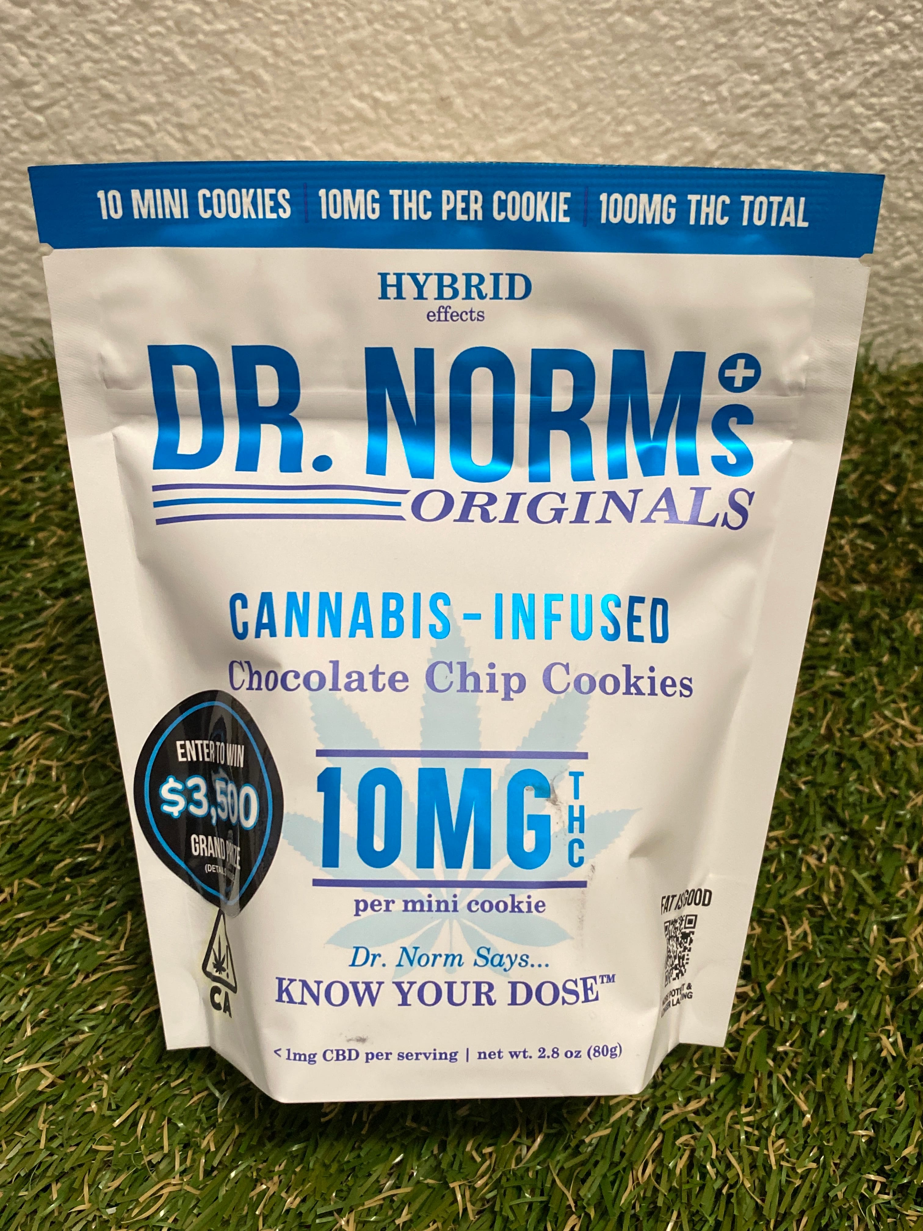 CHOCOLATE CHIP COOKIE 10PK 100MG - DR NORM'S -  - $12.90 - Edible (weight - each)