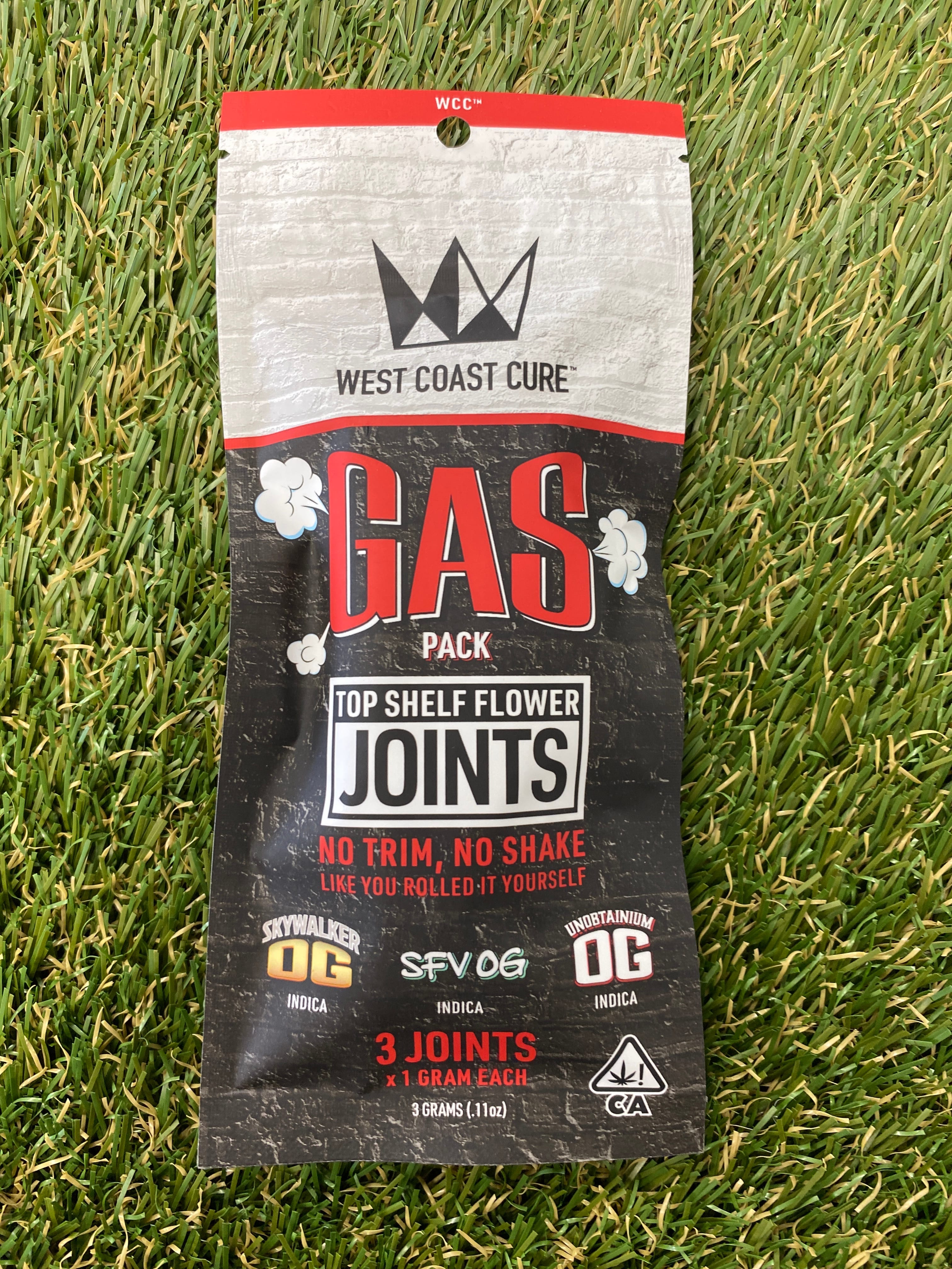 GAS PACK 1G 3PK PRE ROLLS - West Coast Cure -  - $25.80 - Pre-Roll Flower