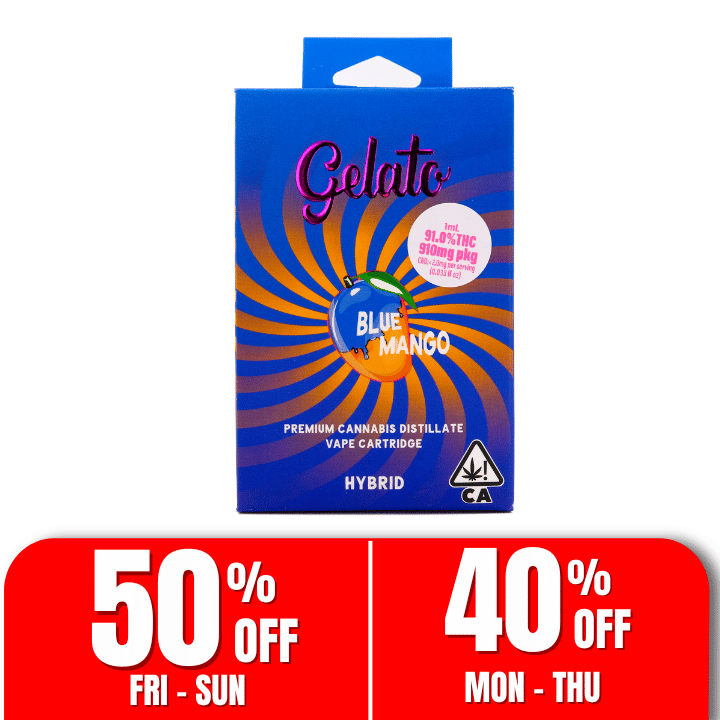 Gelato Flavor | 1g - Blue Mango - Cartridge - Hybrid - Gelato -  - $27 - Vape Carts