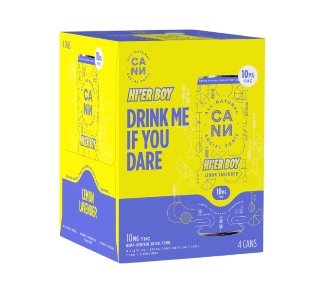 Drink: Hi'er Boys Lemon Lavender (4pk) - CANN Drinks -  - $32.50 - Beverages/Drinks