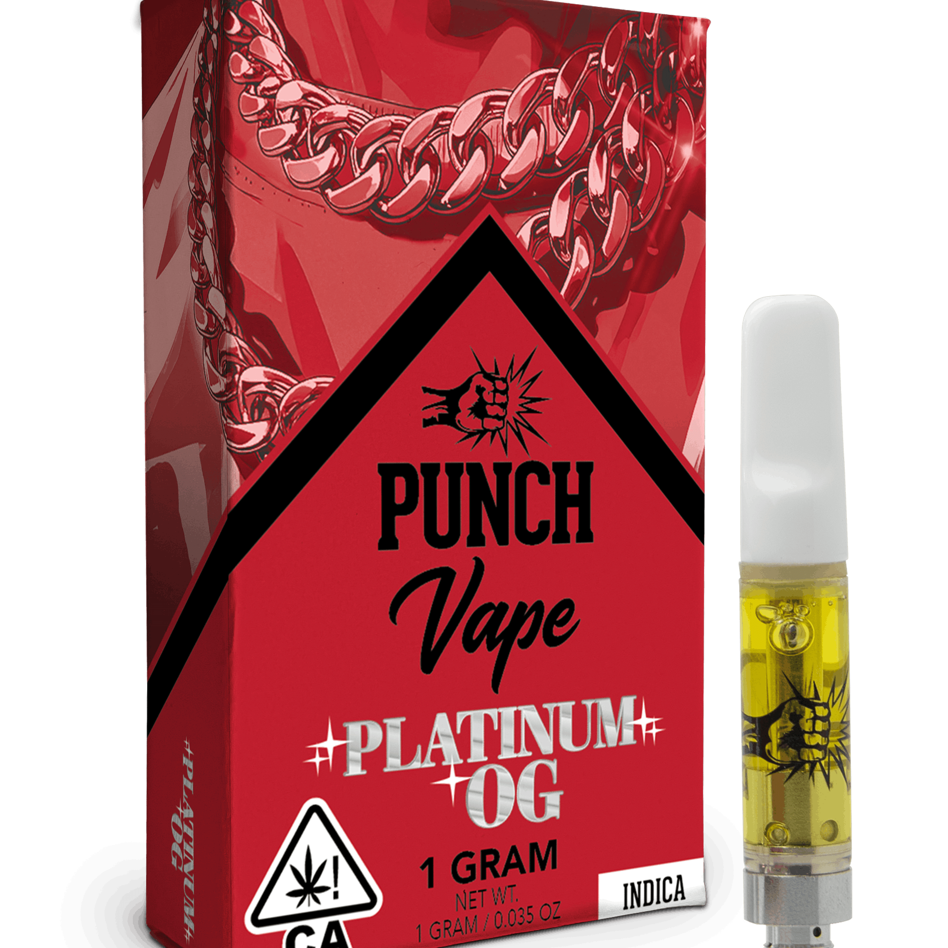 Punch- 510 Distillate Vape Cart - Platinum OG (1g) - Punch Edibles & Extracts - - $20 - Cartridges