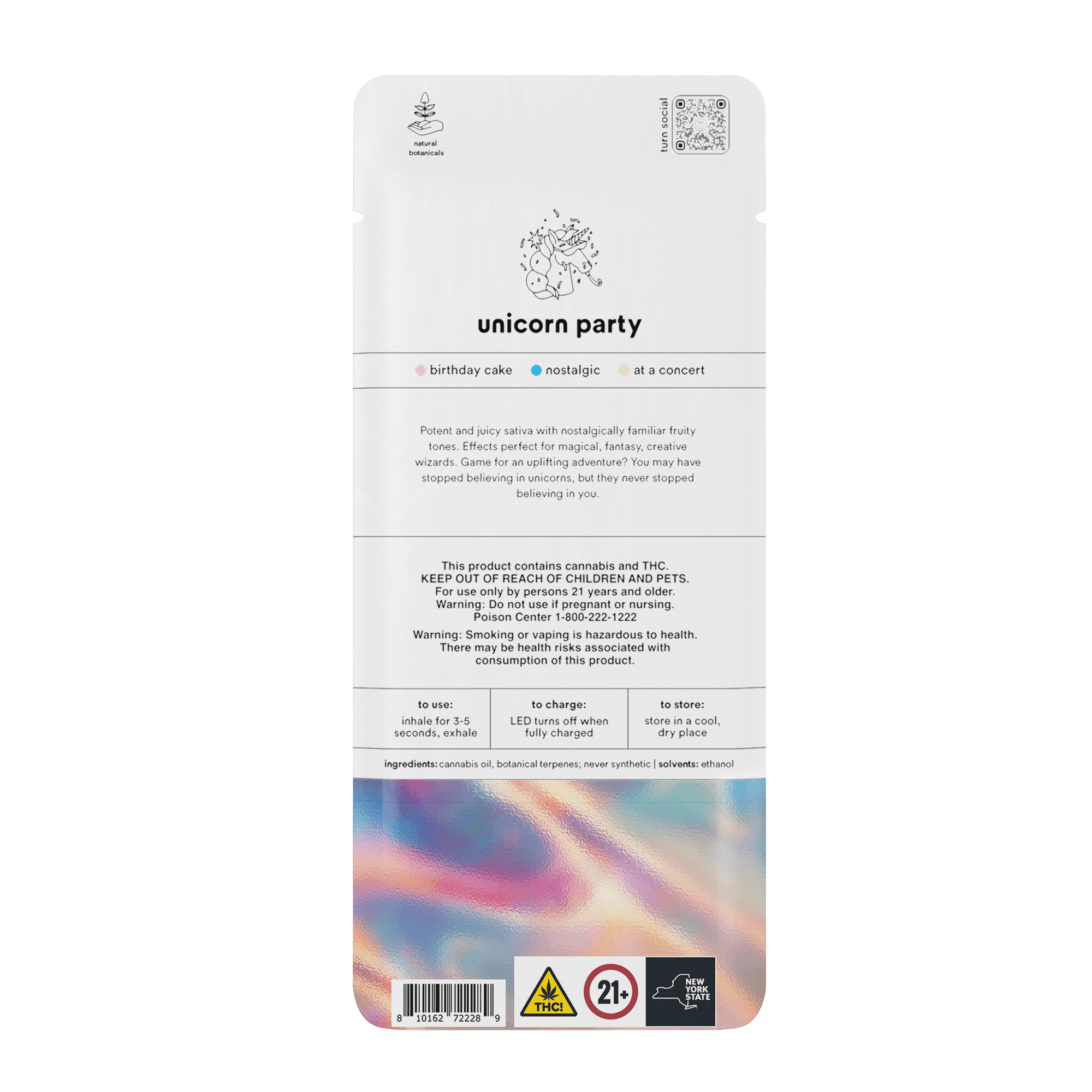 Turn - Unicorn Party - Botanical Blend Disposable - 1g - Turn - Unicorn Party - $26.99 - Disposable Vapes