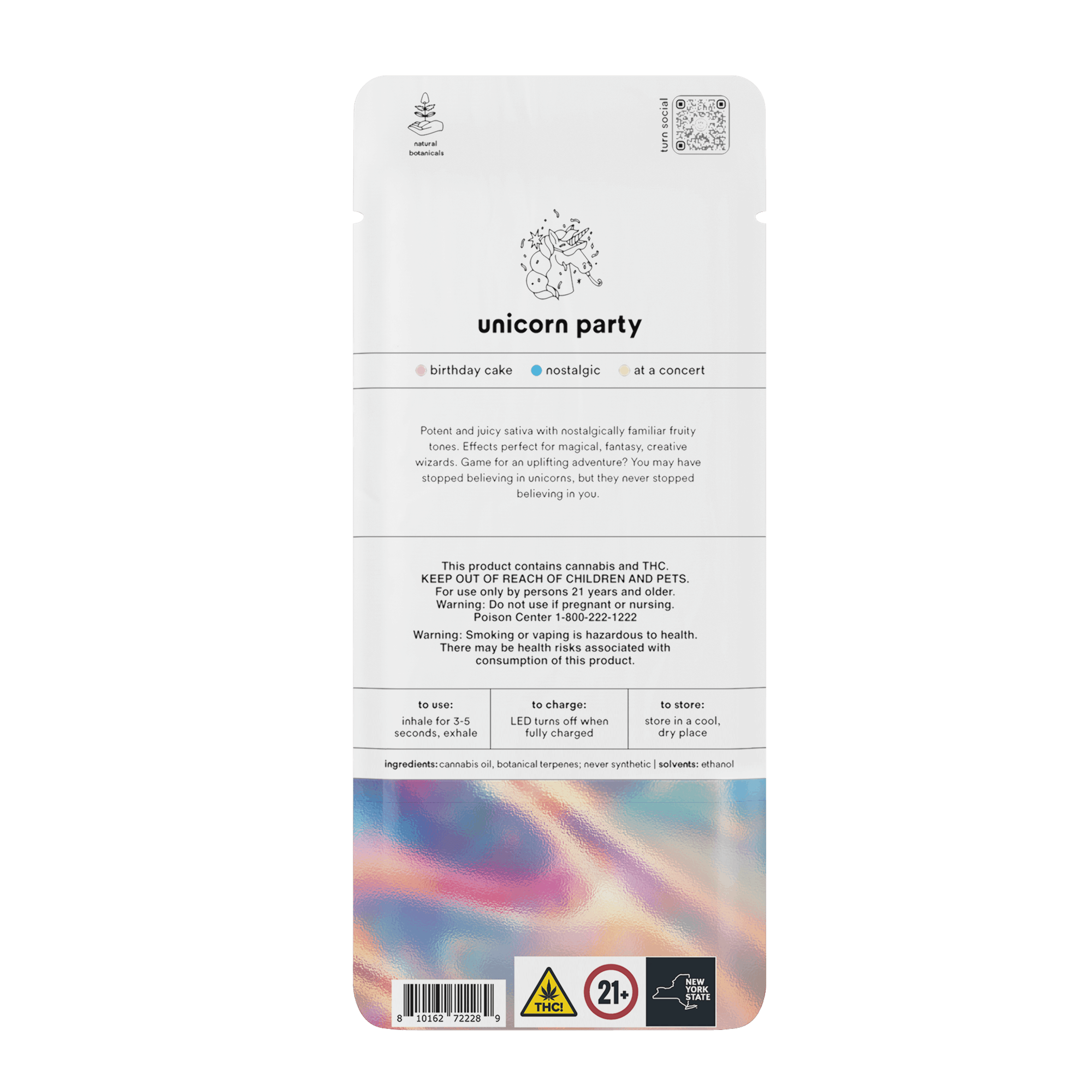 Turn - Unicorn Party - Botanical Blend Disposable - 1g - Turn - Unicorn Party - $26.99 - Disposable Vapes