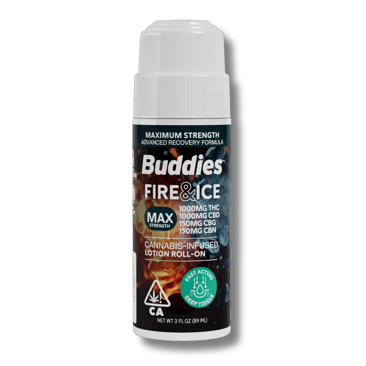 MAX Fire & Ice Deep Tissue Roll-On Lotion 1000MG - Buddies -  - $55 - Topical