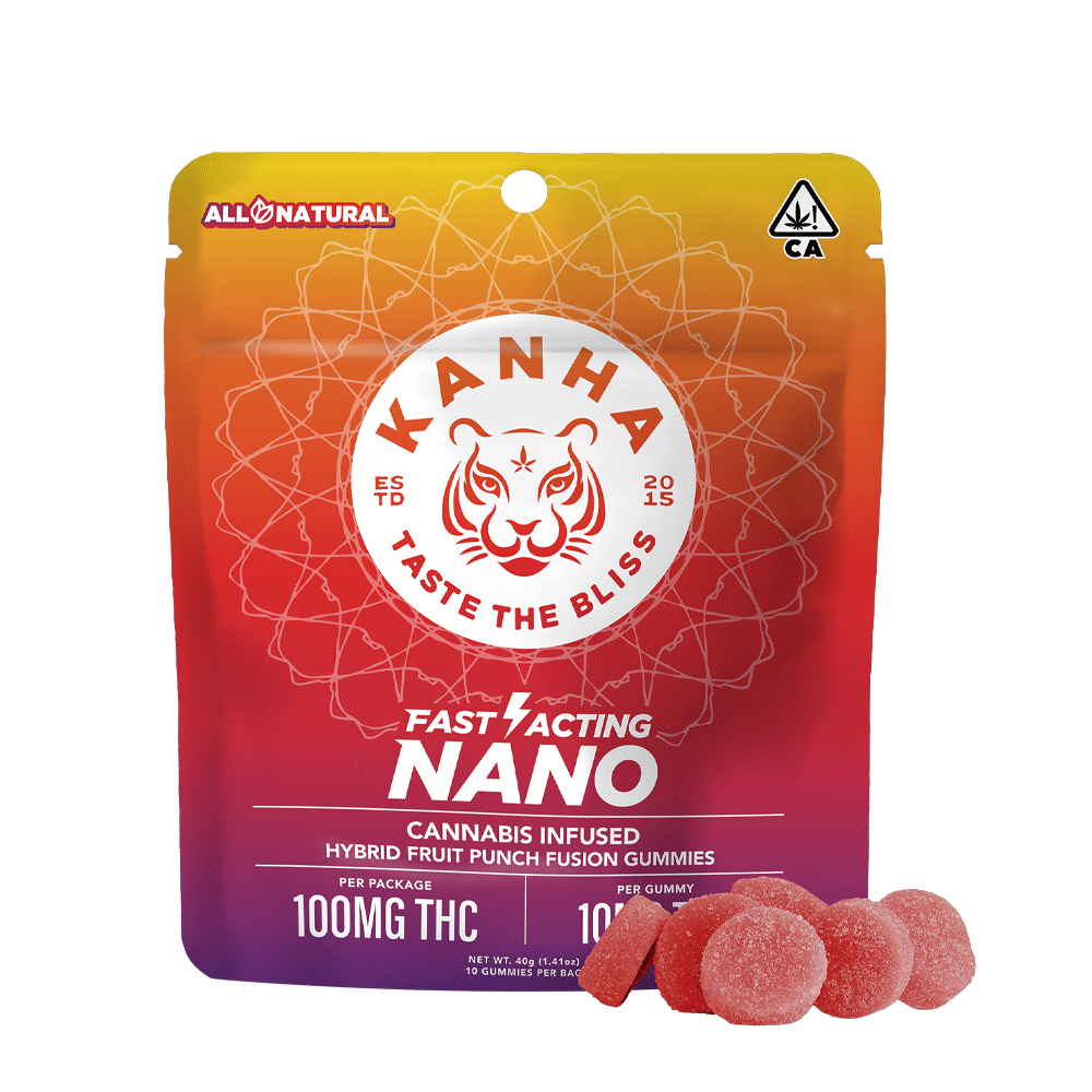Fruit Punch Fusion Nano Gummies (100Mg) (10Pk) - Kanha - null - $20 - Edible