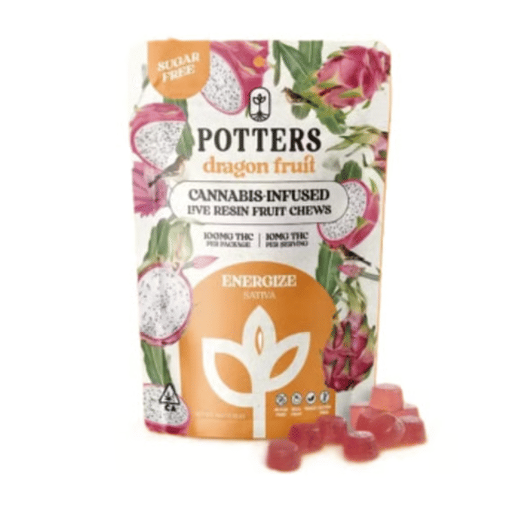 Potters: Dragon Fruit Sugar Free Live Resin Gummies - Potters -  - $23 - Edibles