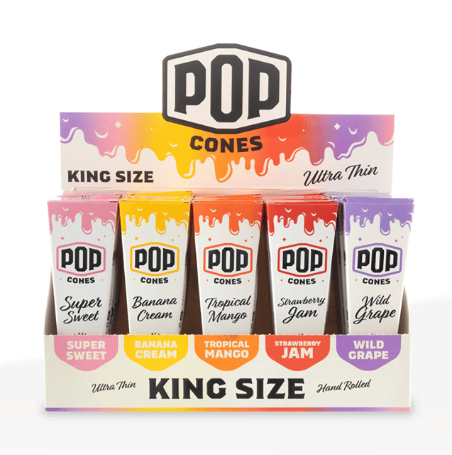 Pop Cones | Flavor Activated Cones King Size 3pk - Ultra Thin