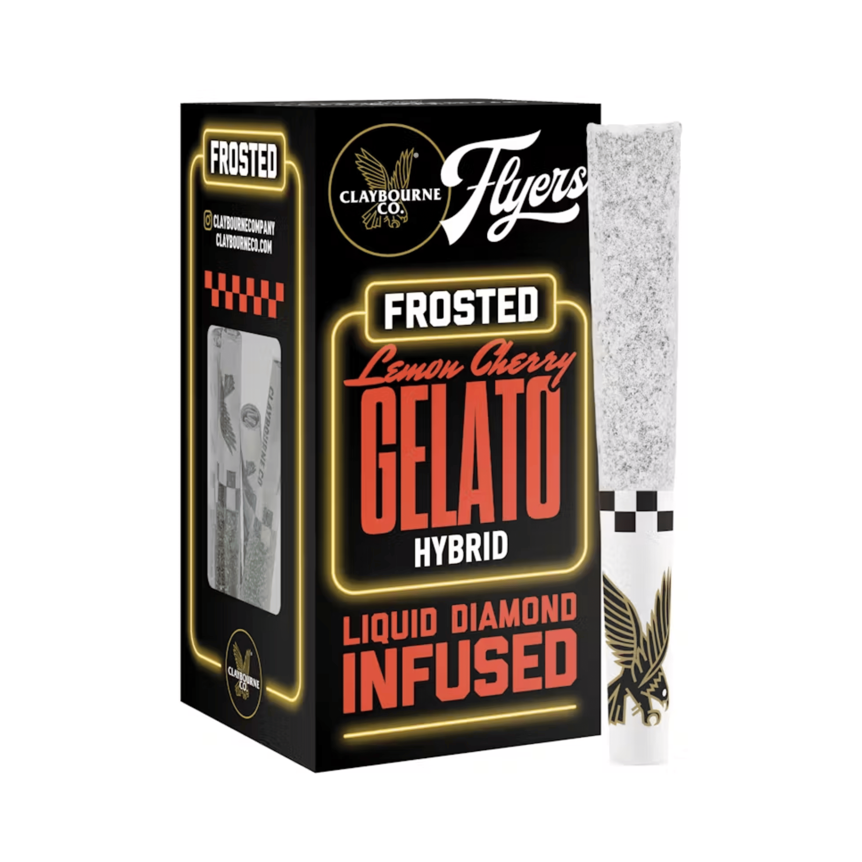 Flyers | Lemon Cherry Gelato | THCa Frosted Infused Pre-Rolls (0.5g x 5) - 2.5g - Claybourne Co. -  - $34 - Infused Pre-Rolls