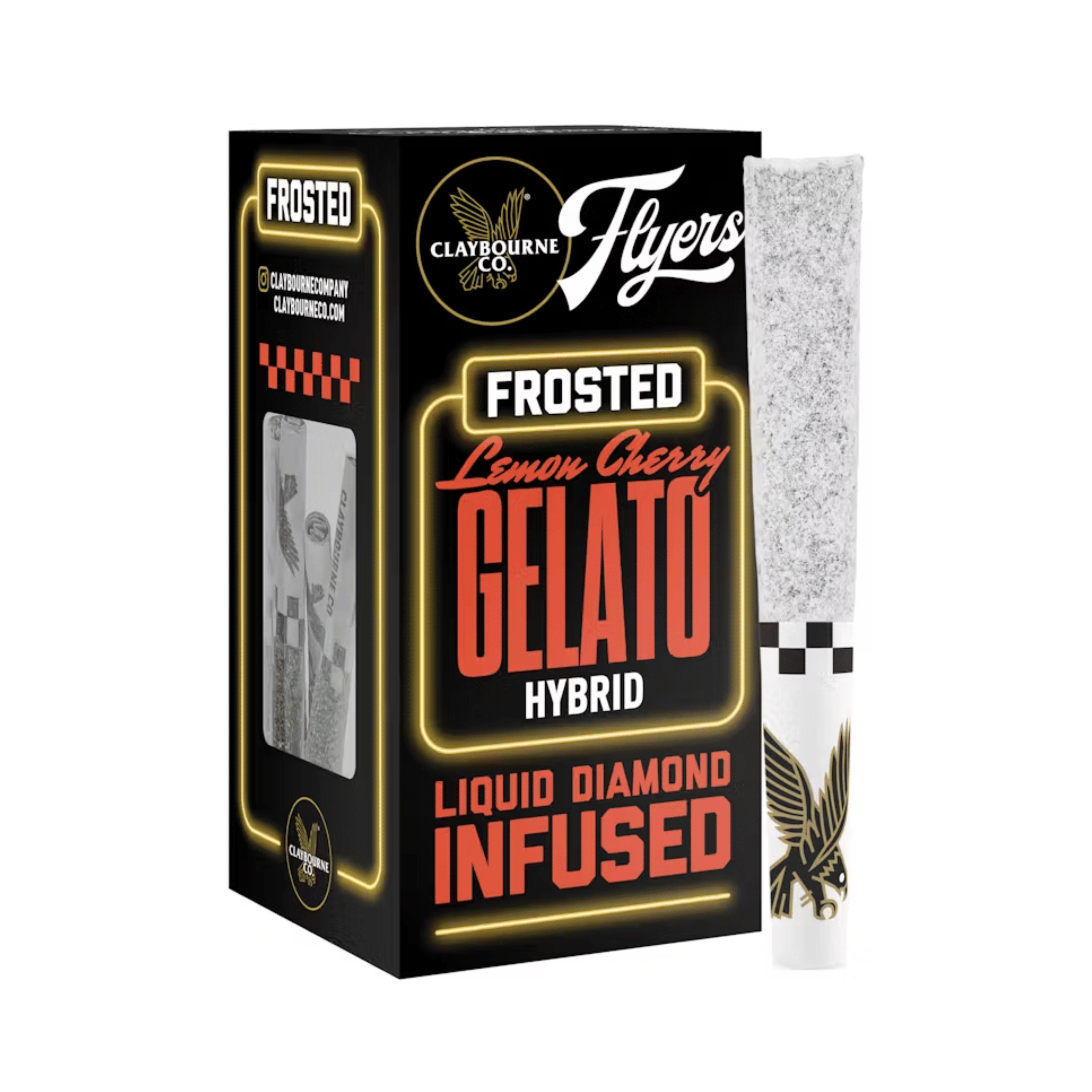 Flyers | Lemon Cherry Gelato | THCa Frosted Infused Pre-Rolls (0.5g x 5) - 2.5g - Claybourne Co. - - $34 - Infused Pre-Rolls