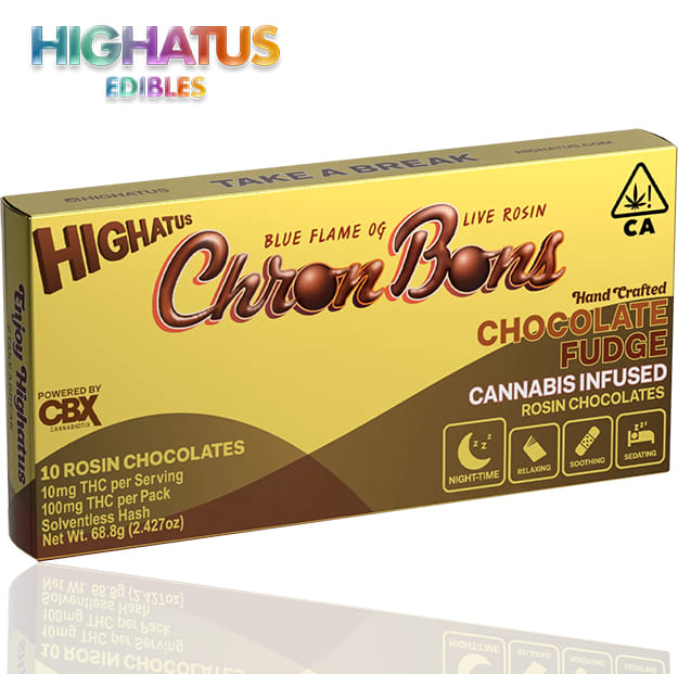 Chron Bons - Chocolate Fudge Rosin Chocolate - 100mg - Highatus -  - $21.99 - Edibles