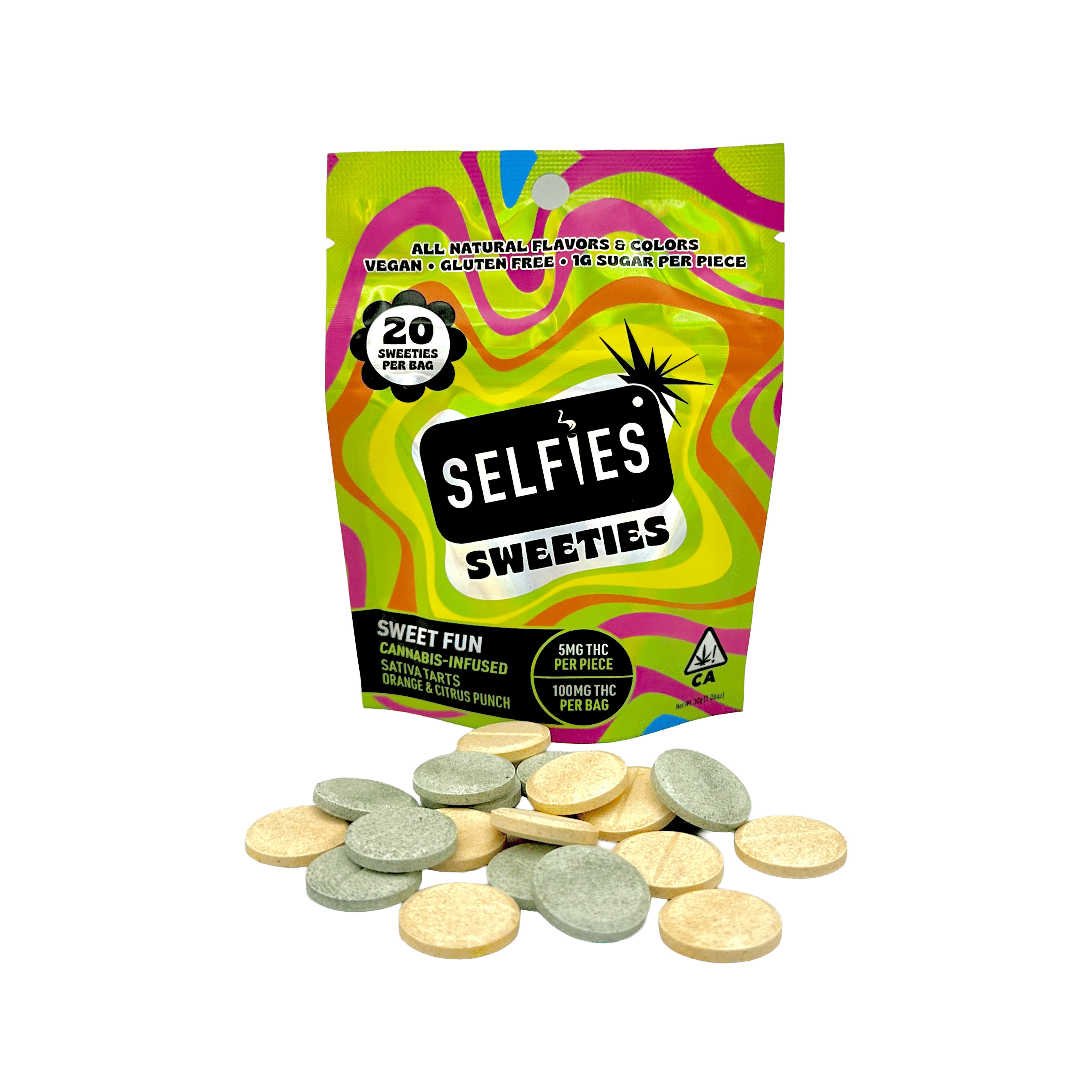 Orange & Citrus Punch - 100mg Tarts 20pk - Selfies - Smarties - Sativa - $16 - Edibles