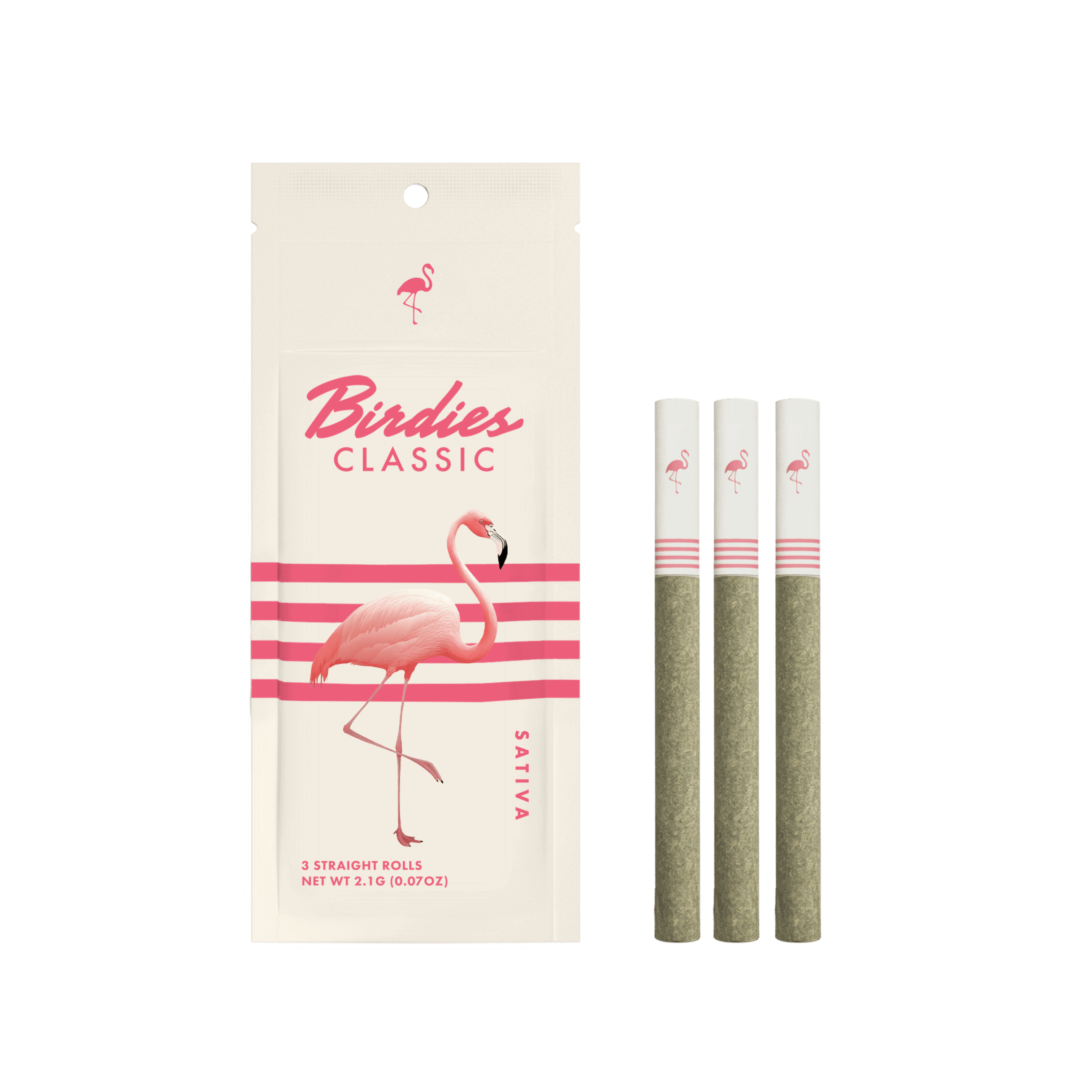 Classic Sativa Straight Rolls 3 Pack - 2.1g - Birdies -  - $12.50 - Pre-Rolls