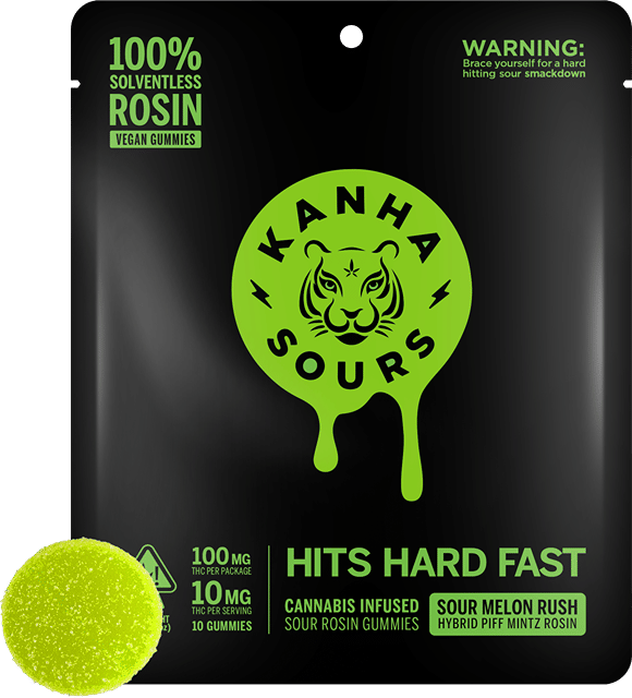 Kanha - Sour Melon Rush - NANO Vegan Rosin Sours 100mg