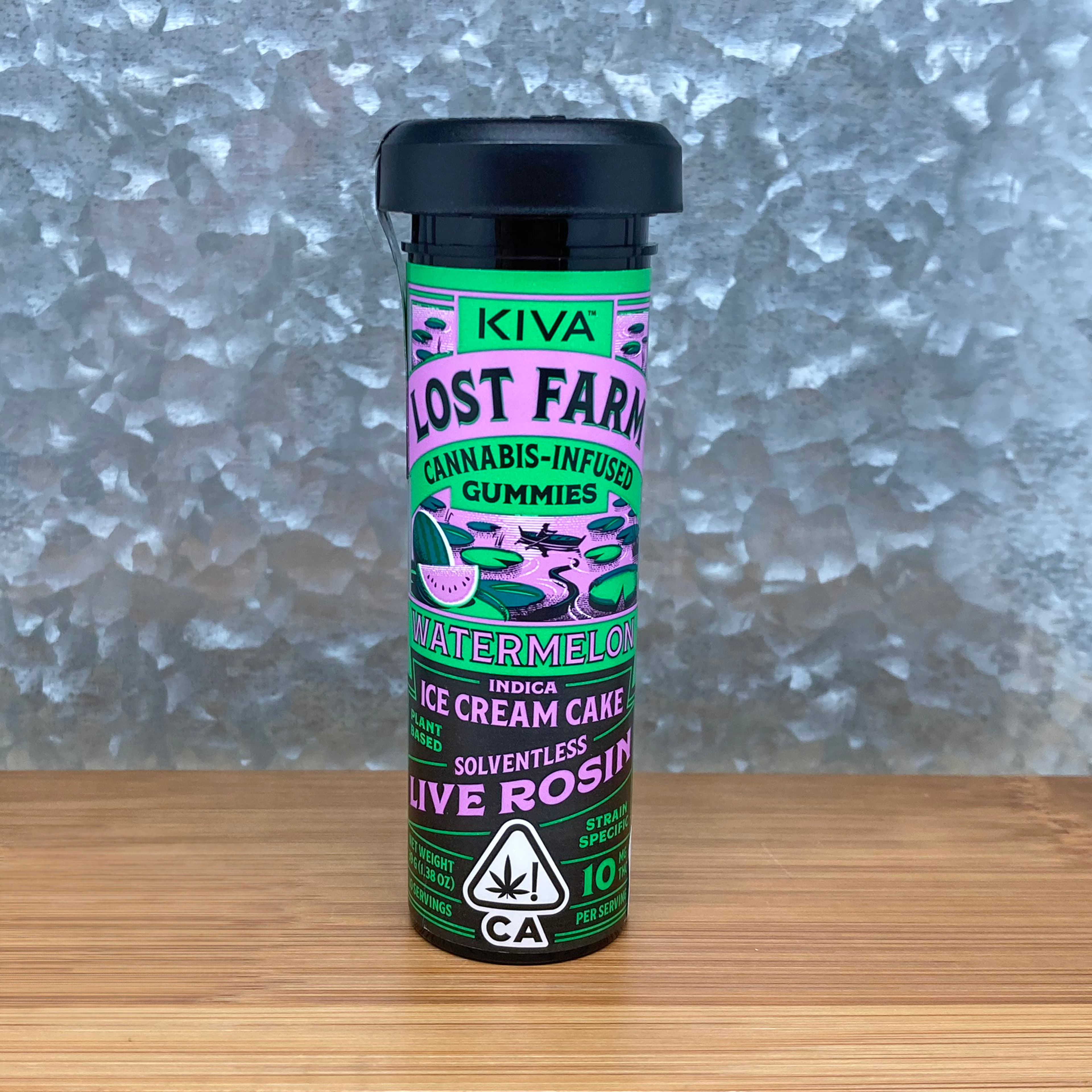 Watermelon Lost Farm Live Rosin Gummies 100mg - Kiva - - $29 - Edible