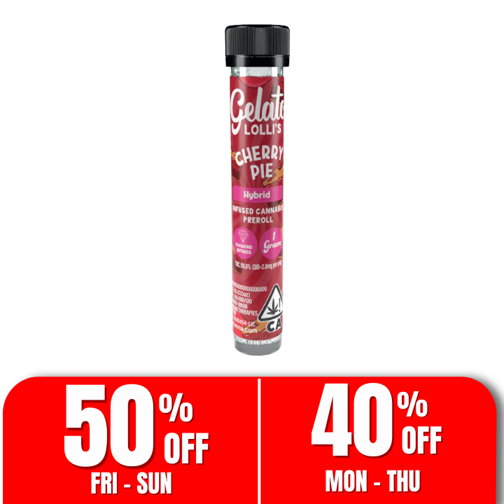 Gelato Lolli's | 1.2g - Cherry Pie - Infused Pre-Roll - Hybrid - Gelato -  - $10 - Pre-Rolls