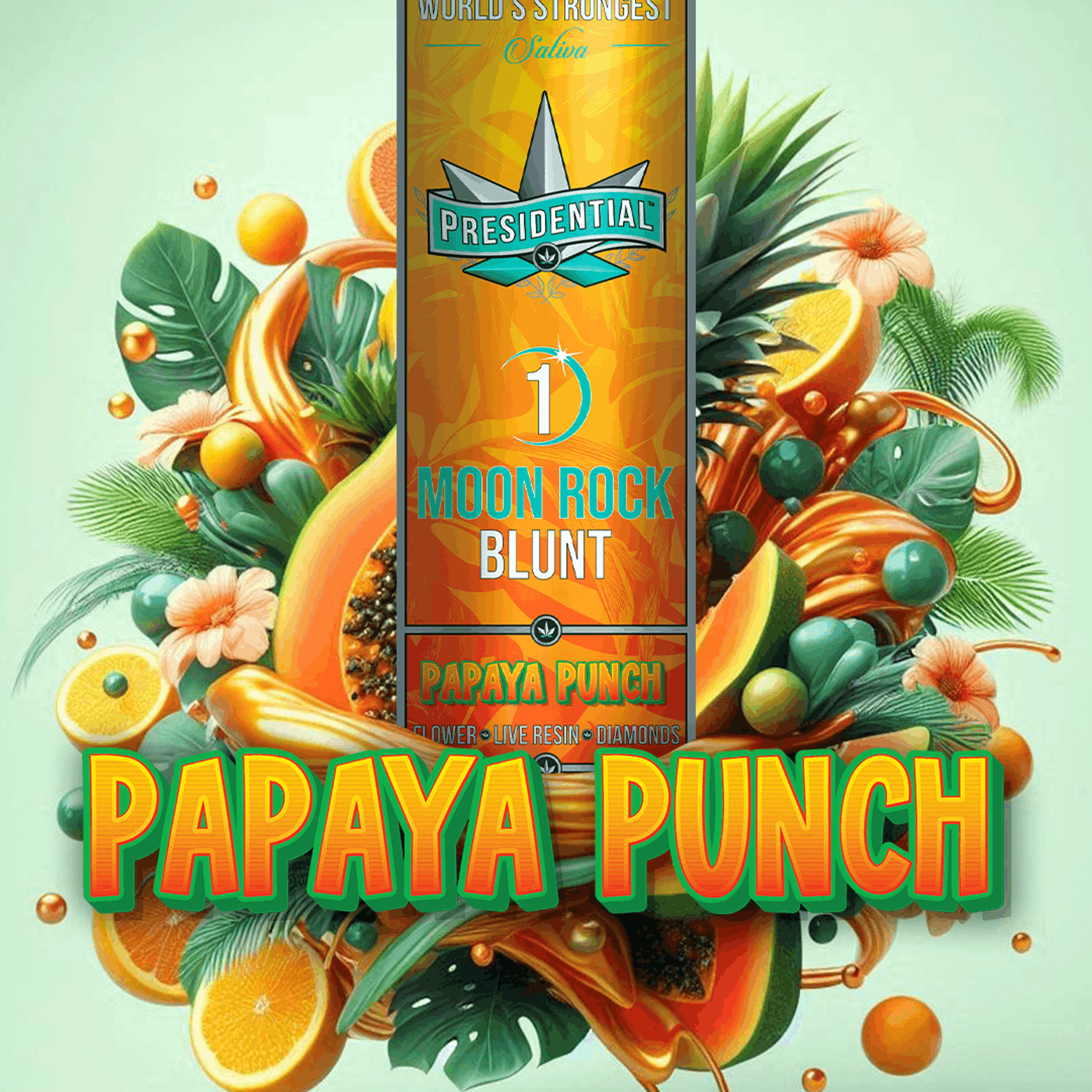 Papaya Punch Moon Rock Blunt - Presidential - - $18 - Pre-Rolls