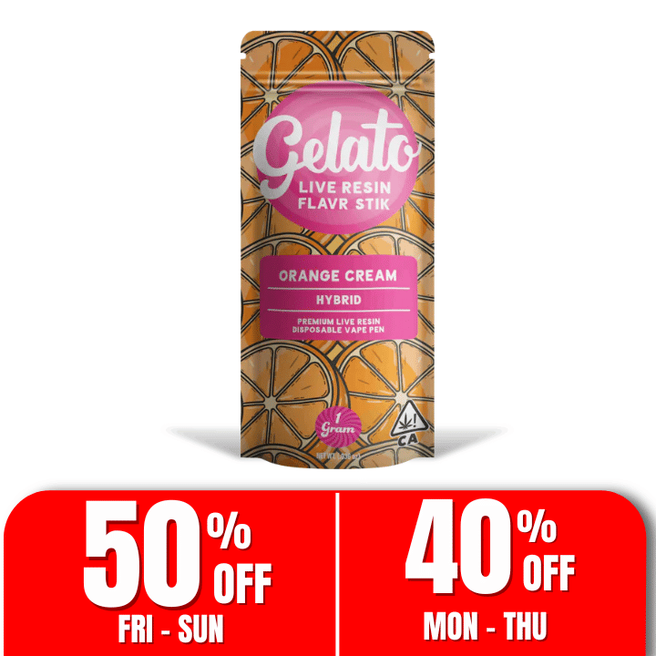 Gelato Live Resin Enhanced Flavr Stick | 1g - Orange Cream - Disposable - Hybrid - Gelato -  - $33.50 - All-In-Ones