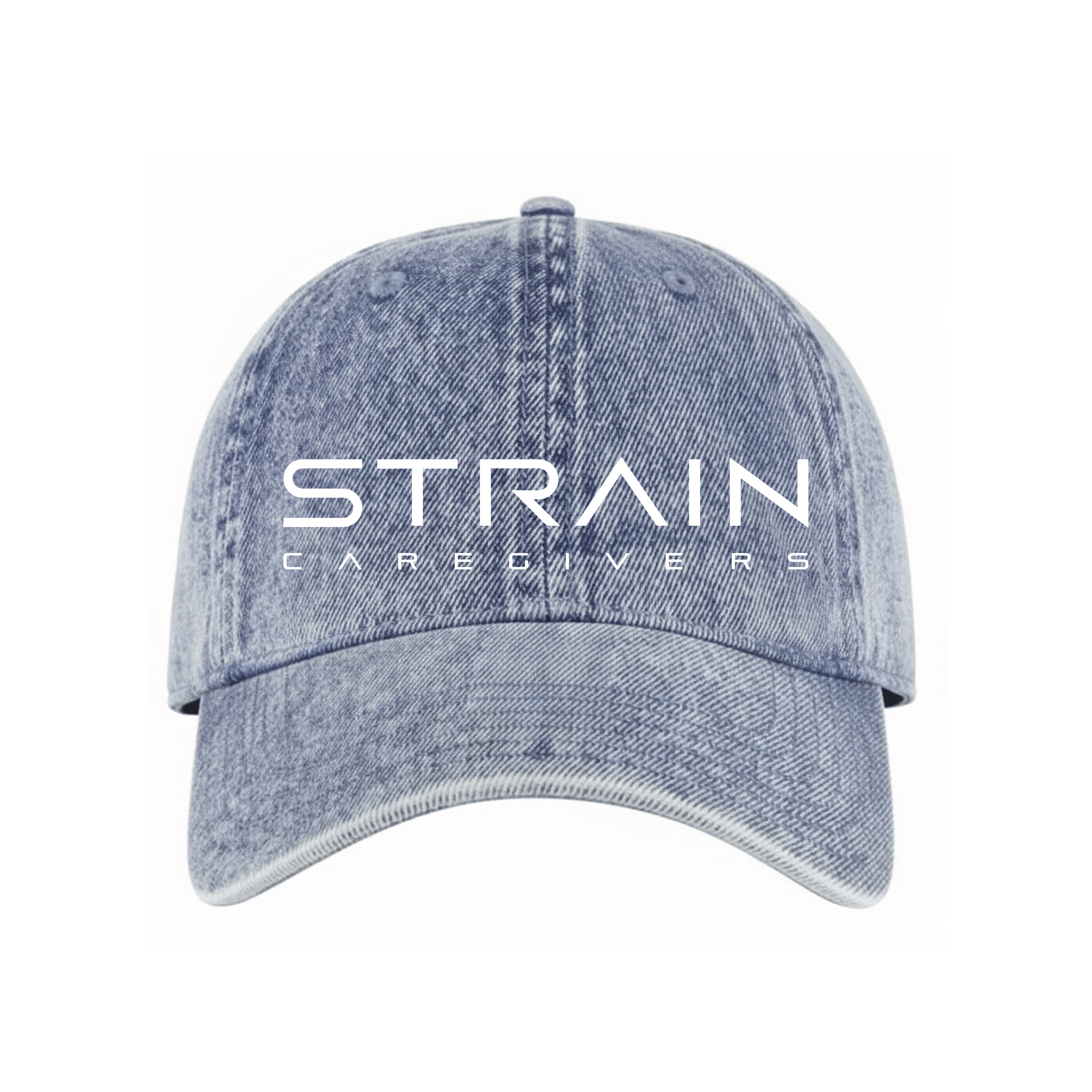 Strain Dad Hat - Washed Denim Lt. Blue - Strain Caregivers -  - $19.99 - Merch