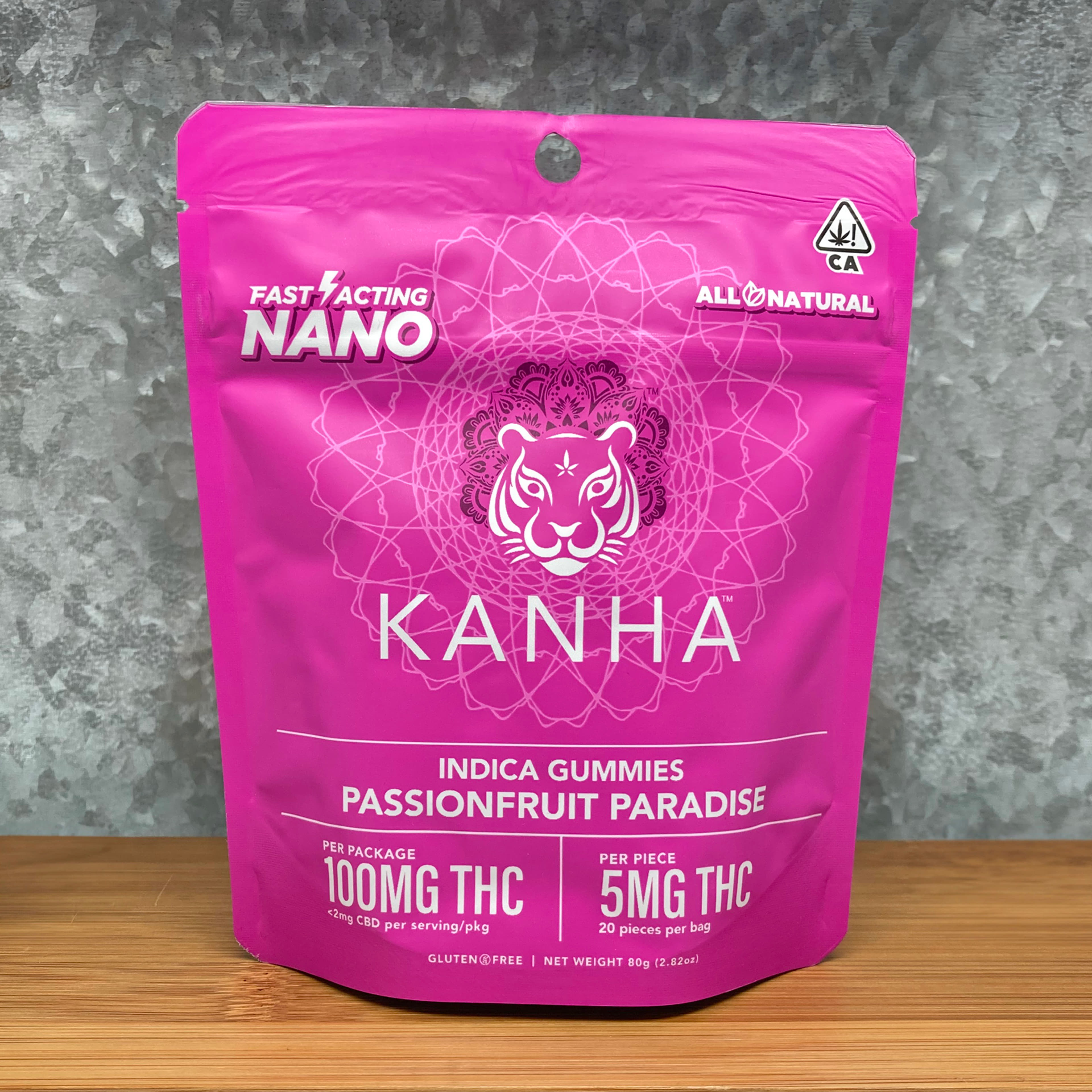 Passionfruit Paradise Nano Gummies 100mg - Kanha - - $26 - Edible