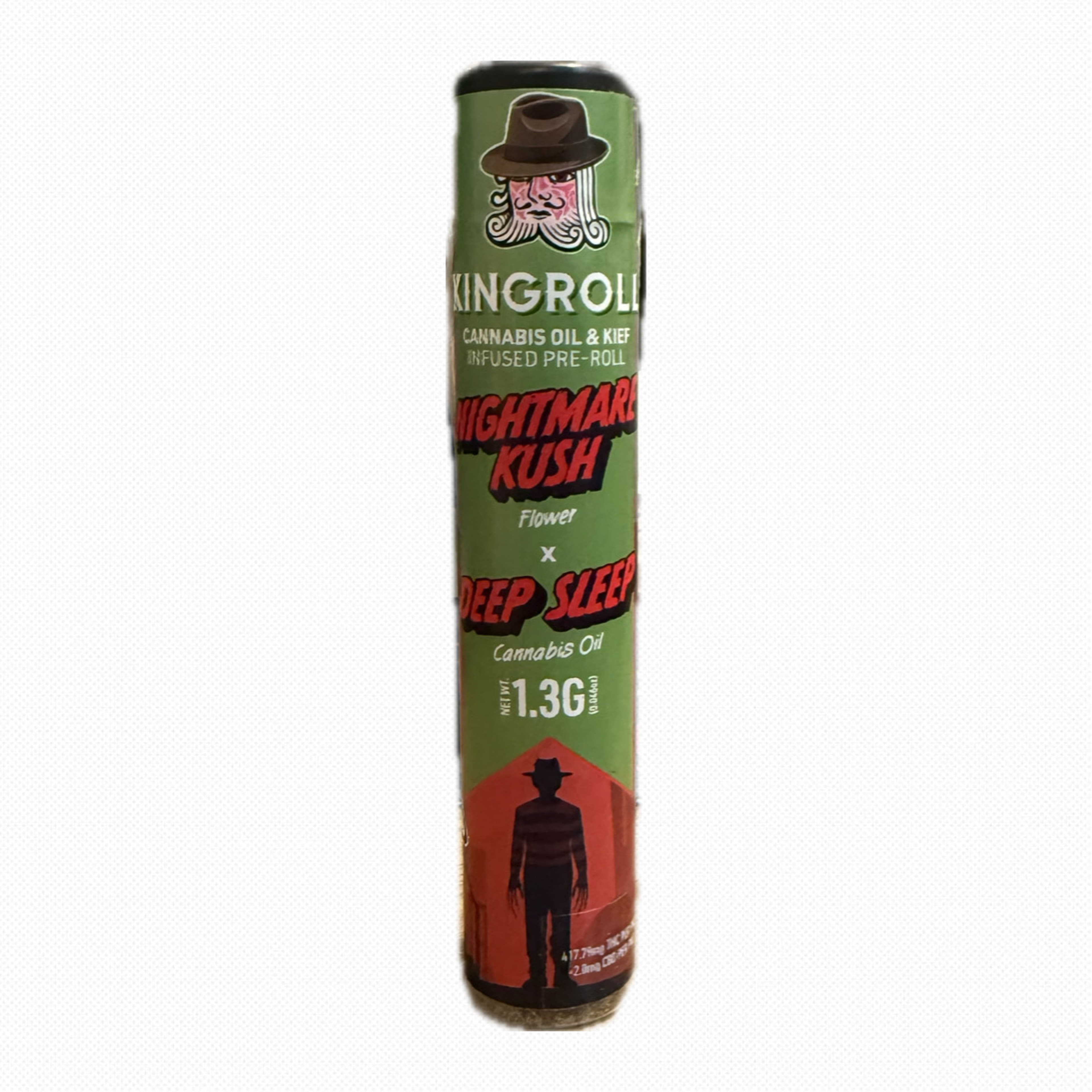 King Roll | Nightmare Kush x Deep Sleep (I) Infused Pre- Roll - 1.3g - Kingroll - - $17.50 - Infused Pre-Rolls