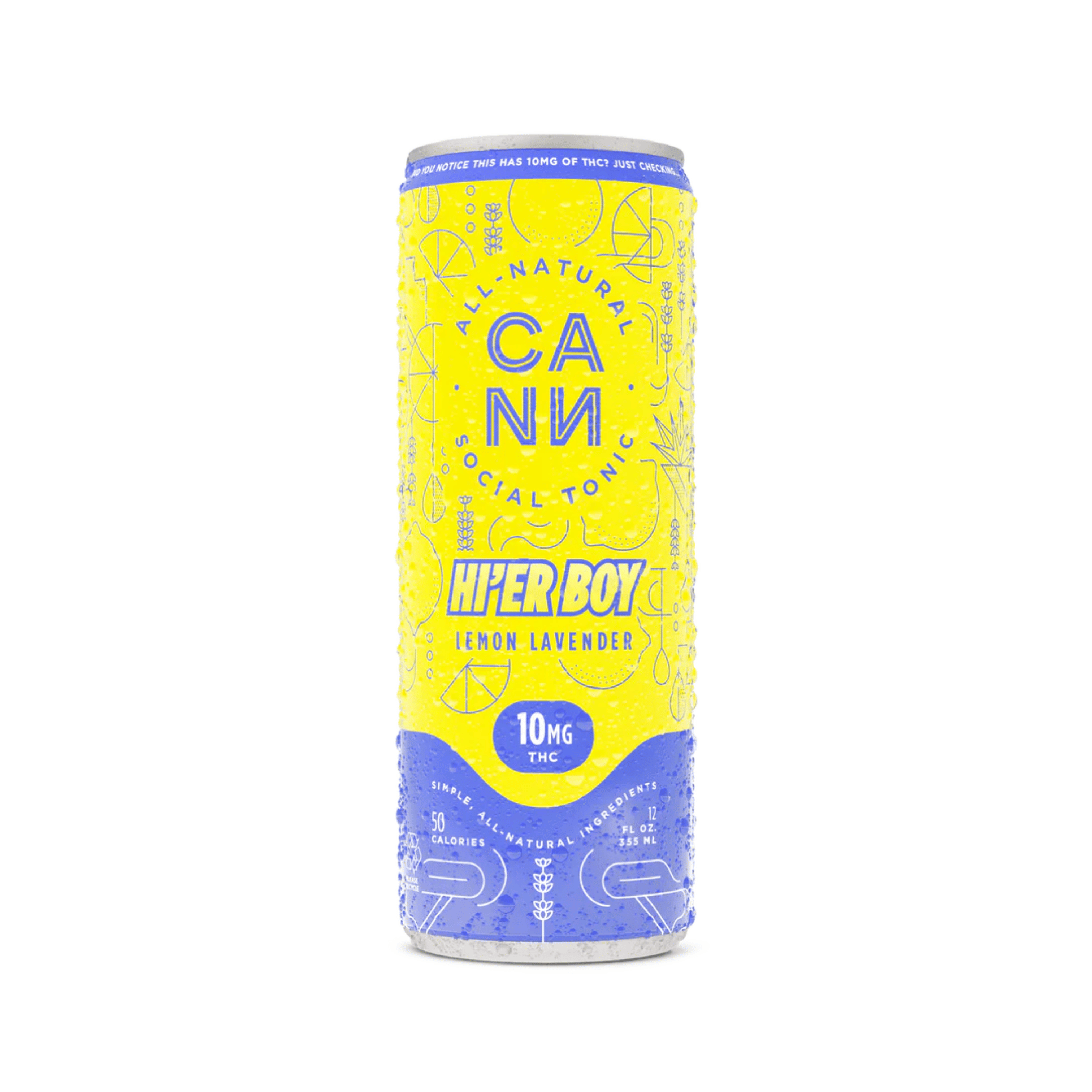 Hi-er Boys | Lemon Lavender Single - 10mg - CANN Drinks -  - $8 - Beverages/Drinks